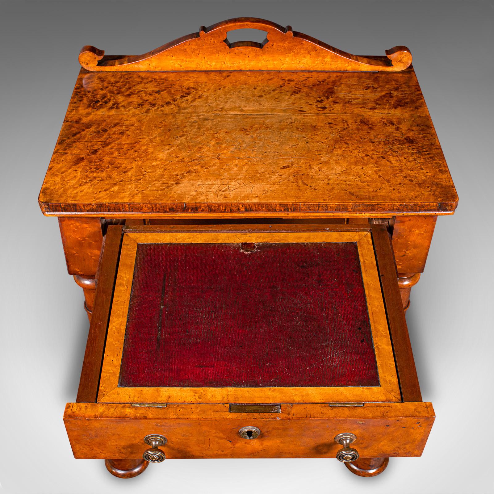 Antique Ship's Purser's Desk, English, Writing Table, Beidermeier, Victorian For Sale 4