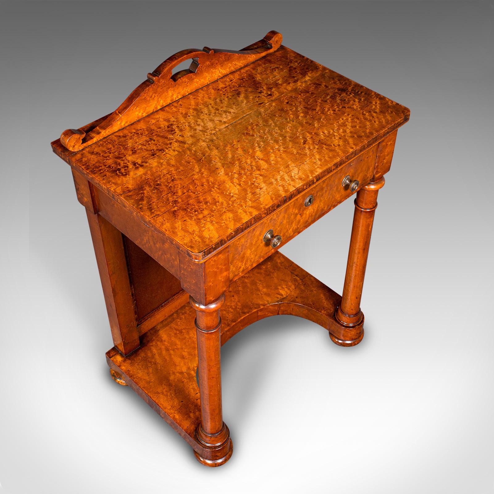 Antique Ship's Purser's Desk, English, Writing Table, Beidermeier, Victorian For Sale 2