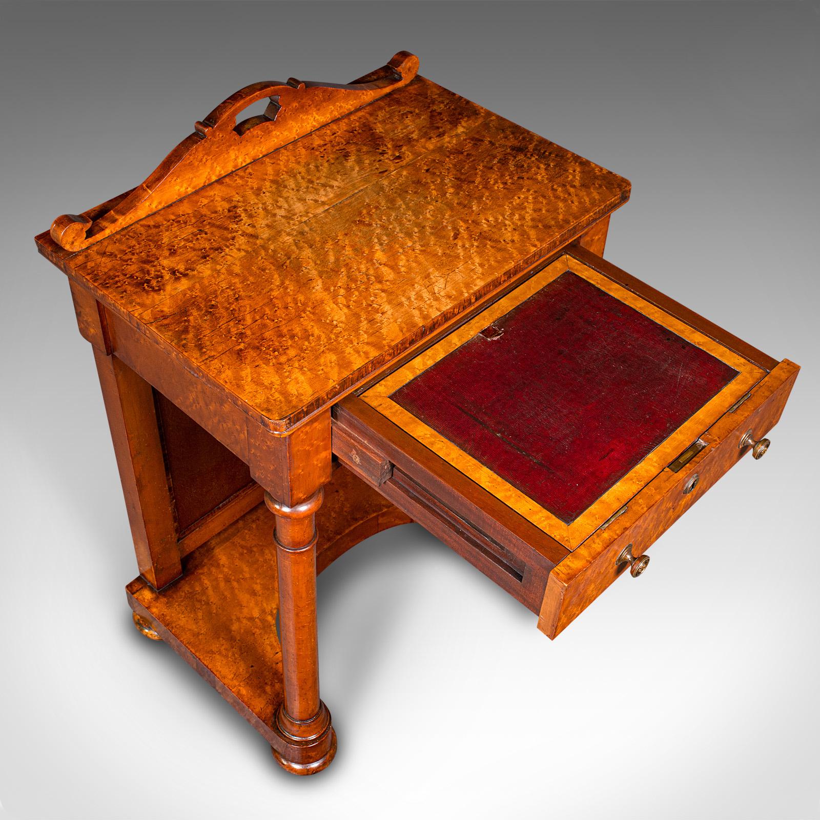 Antique Ship's Purser's Desk, English, Writing Table, Beidermeier, Victorian For Sale 3