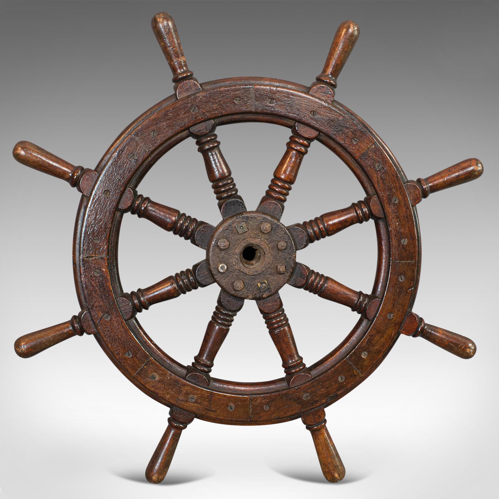 antique ship wheel
