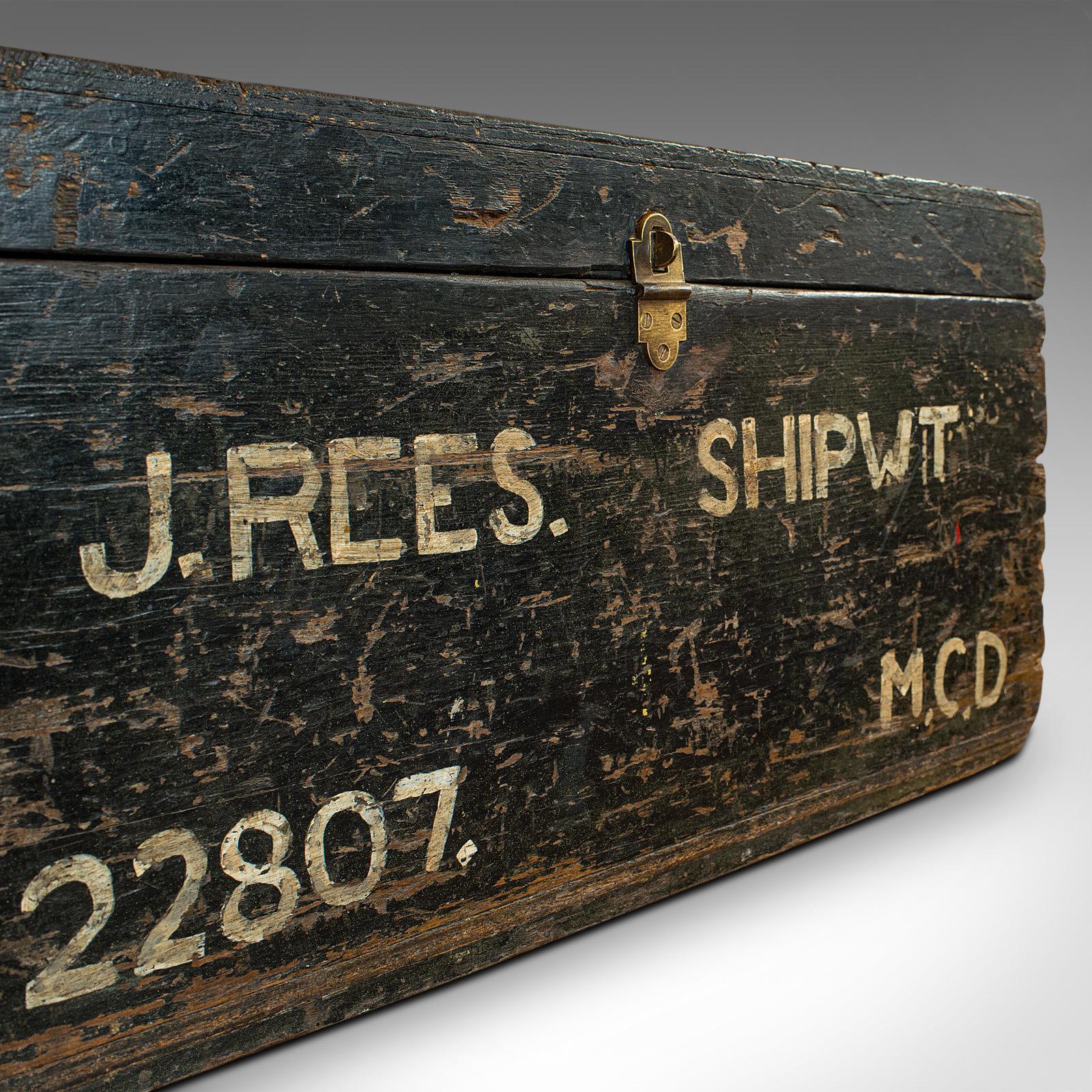 Antique Shipwright's Chest, English, Craftsman's Tool Trunk, Victorian, 1900 5