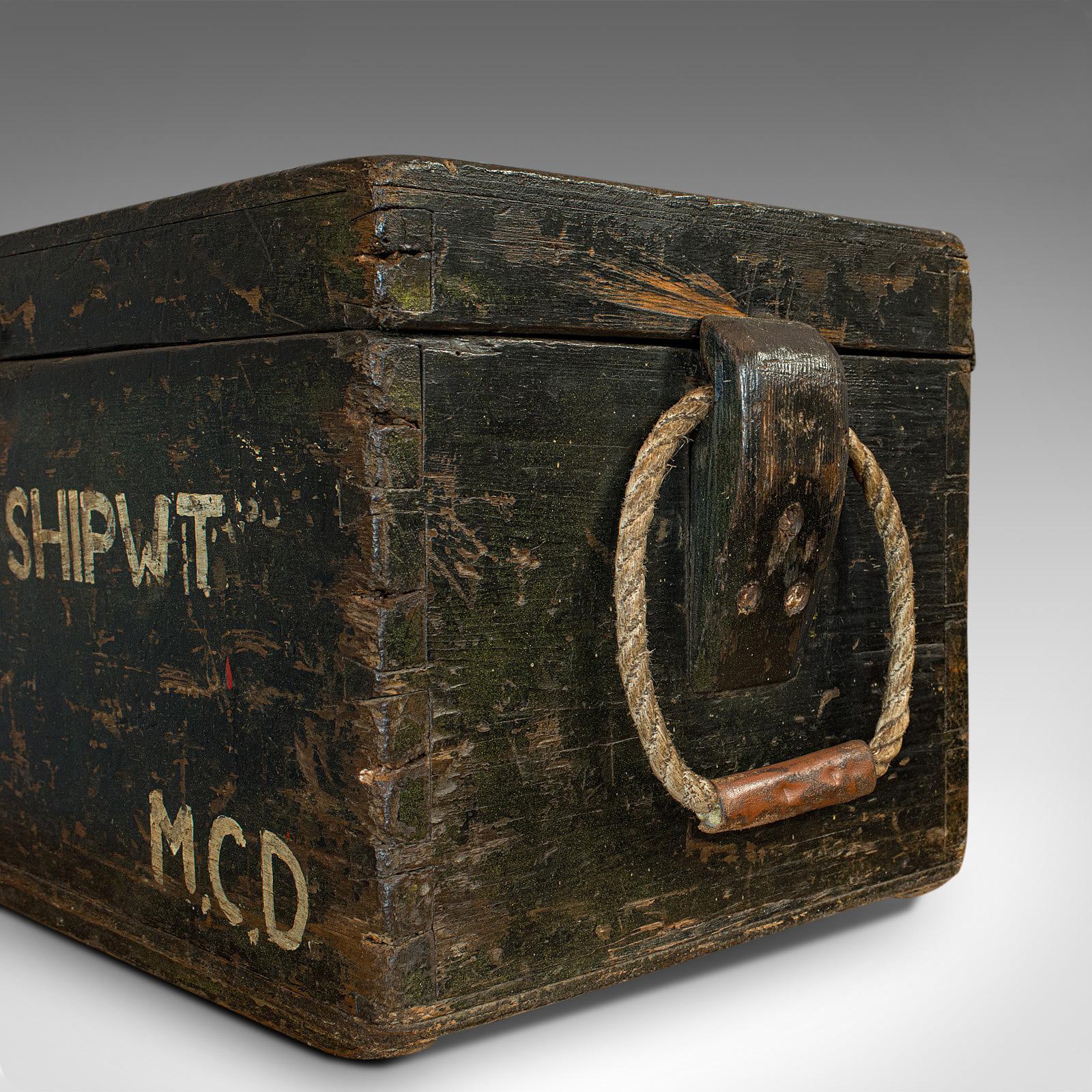 Antique Shipwright's Chest, English, Craftsman's Tool Trunk, Victorian, 1900 6