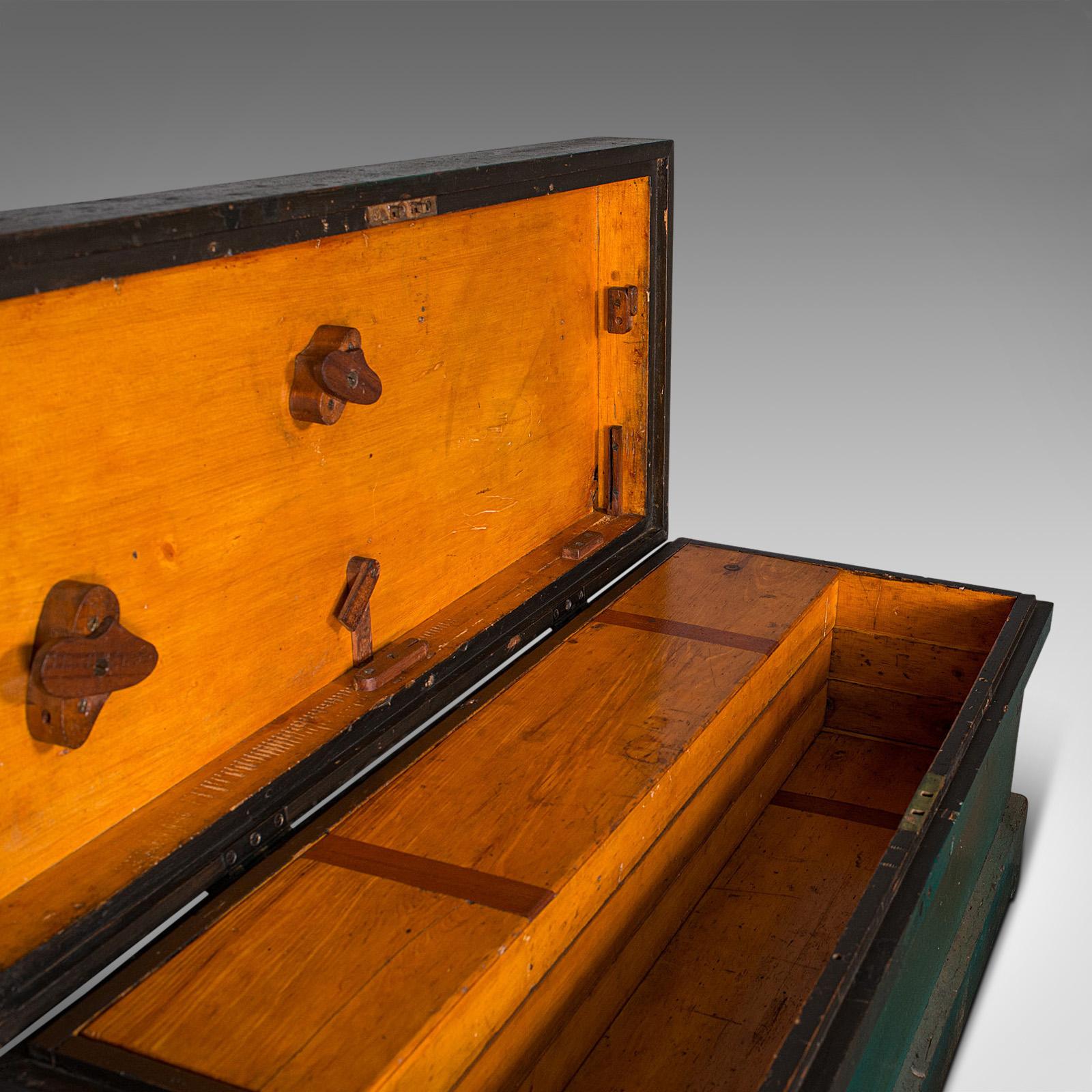 Antique Shipwright's Chest, English, Craftsman's Tool Trunk, Victorian, C.1900 2