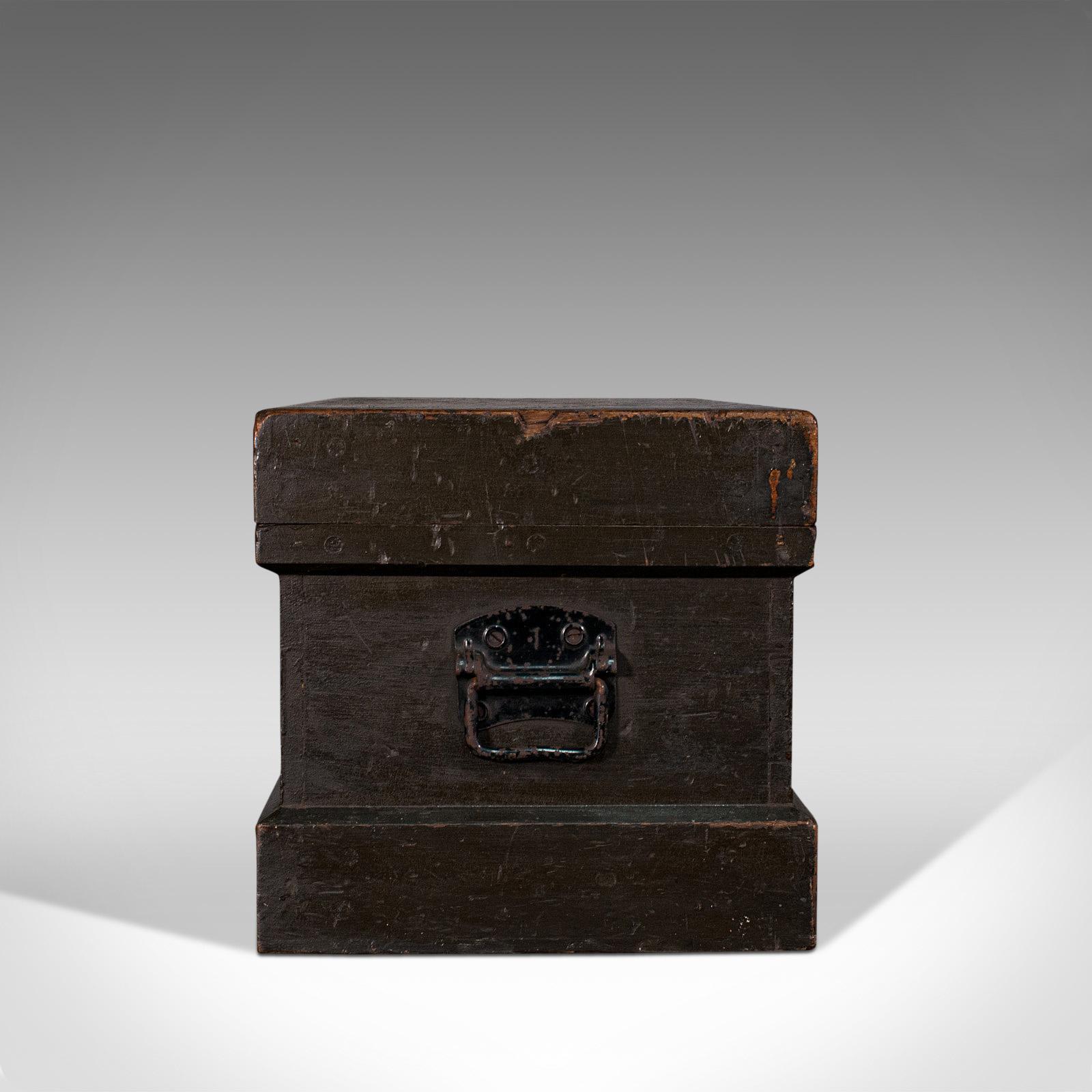 Late Victorian Antique Shipwright's Chest, English, Craftsman's Tool Trunk, Victorian, C.1900