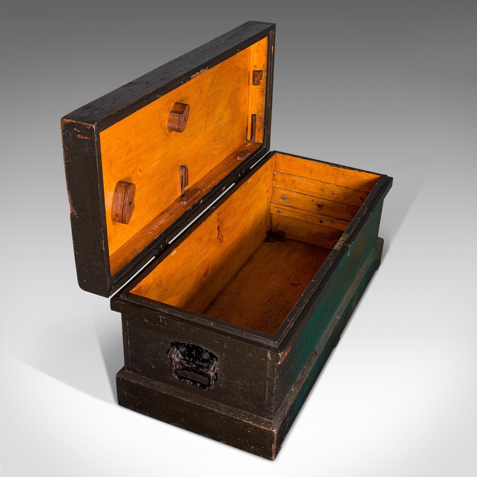 Antique Shipwright's Chest, English, Craftsman's Tool Trunk, Victorian, C.1900 1