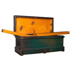 Used Shipwright's Chest, English, Craftsman's Tool Trunk, Victorian, C.1900