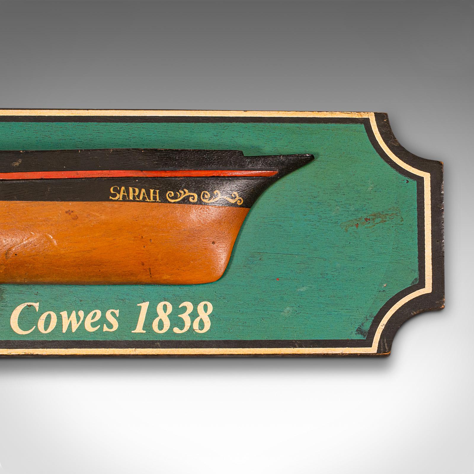 Pine Antique Shipwright's Example Board, English, Nautical Decorative Model, Maritime