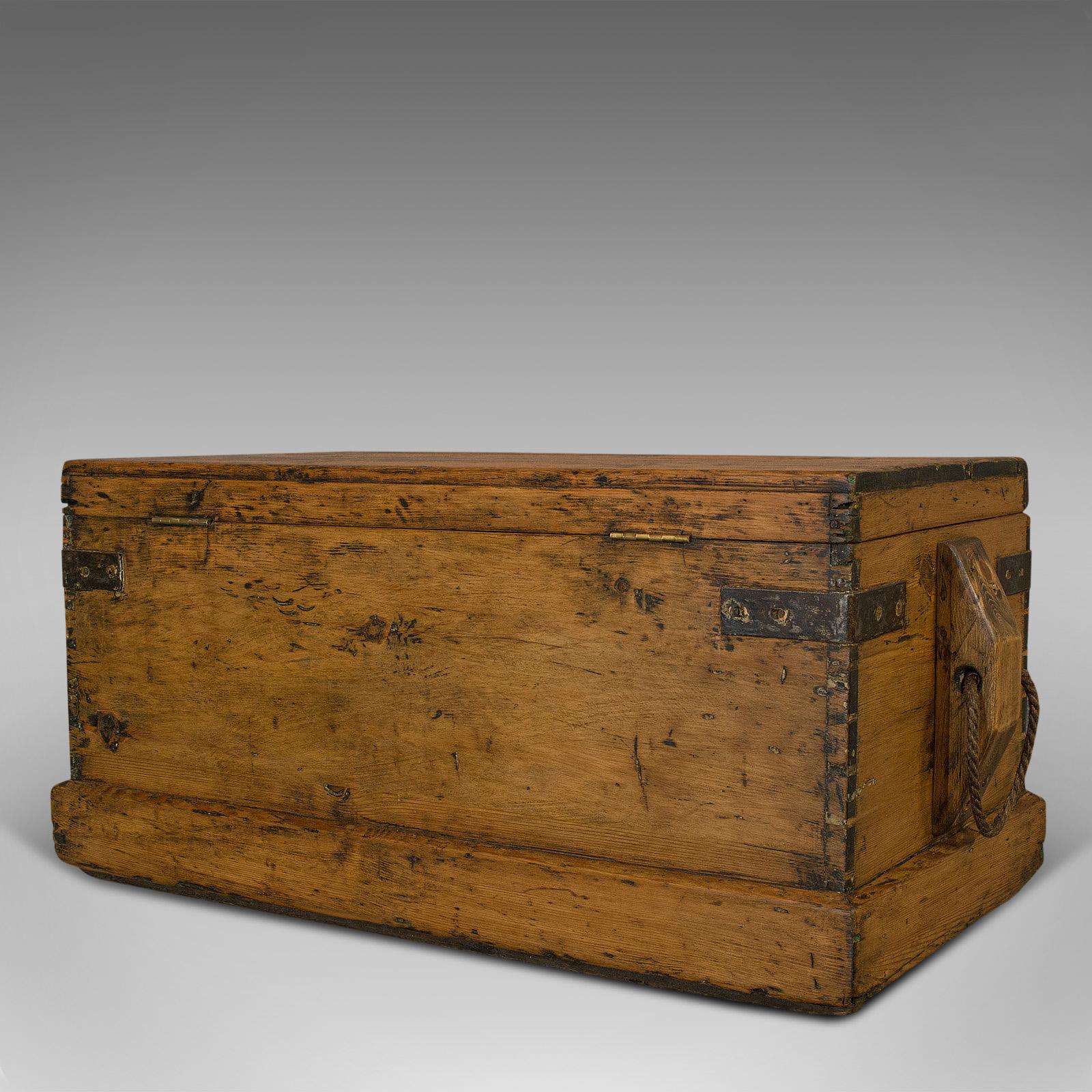 antique wooden tool chest