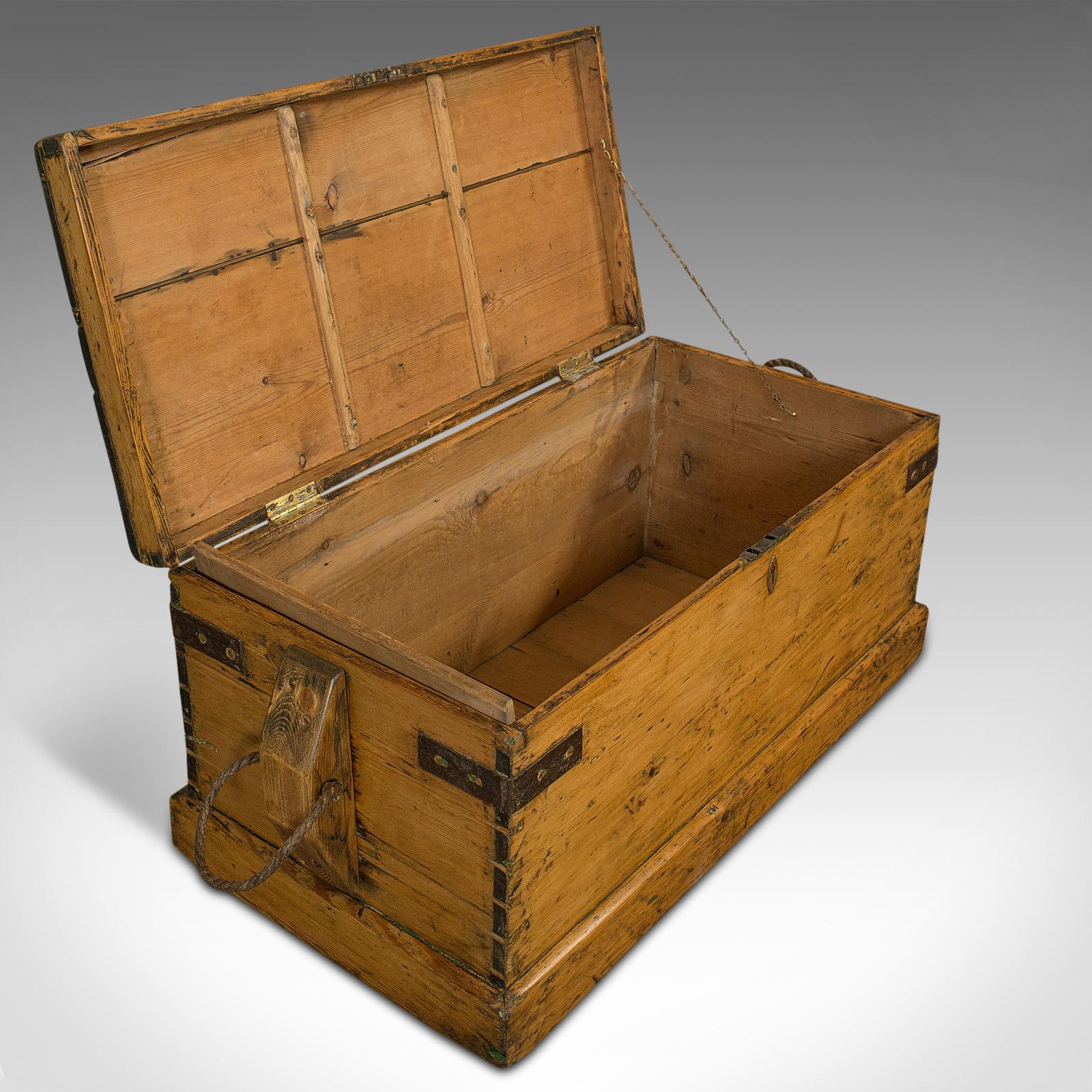 19th Century Antique Shipwright's Tool Chest, English, Maritime, Craftsman, Trunk, Victorian