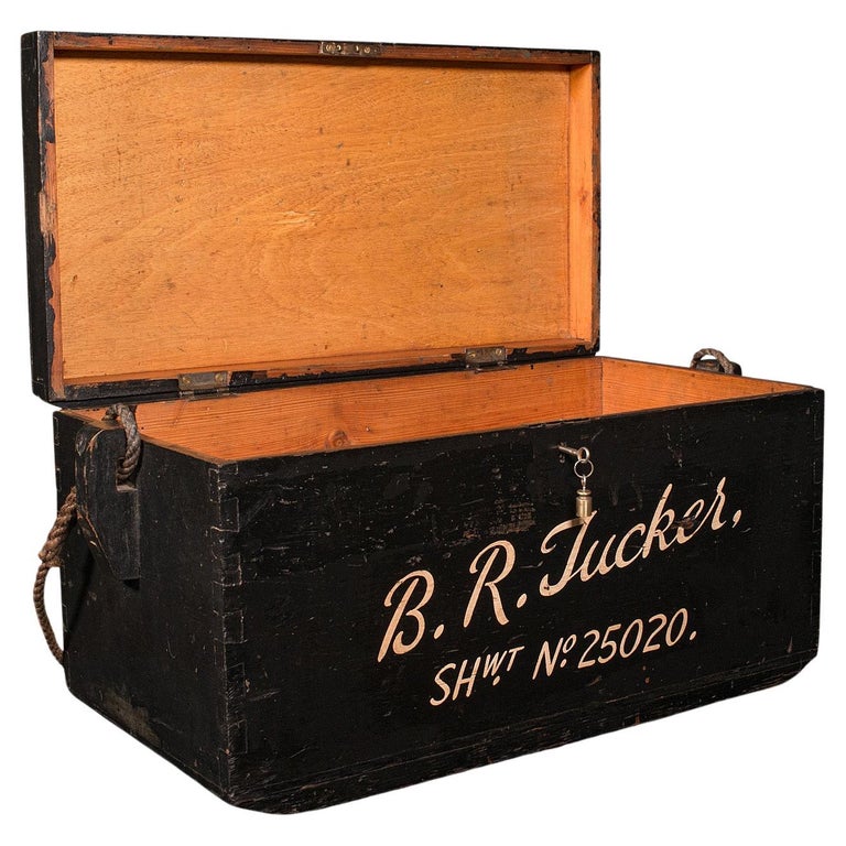 Vintage Wood Tool Box, Black and Decker, Wooden Tool Box, Toolbox