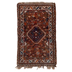 Antique Shiraz Mat in Red Micro Medallion