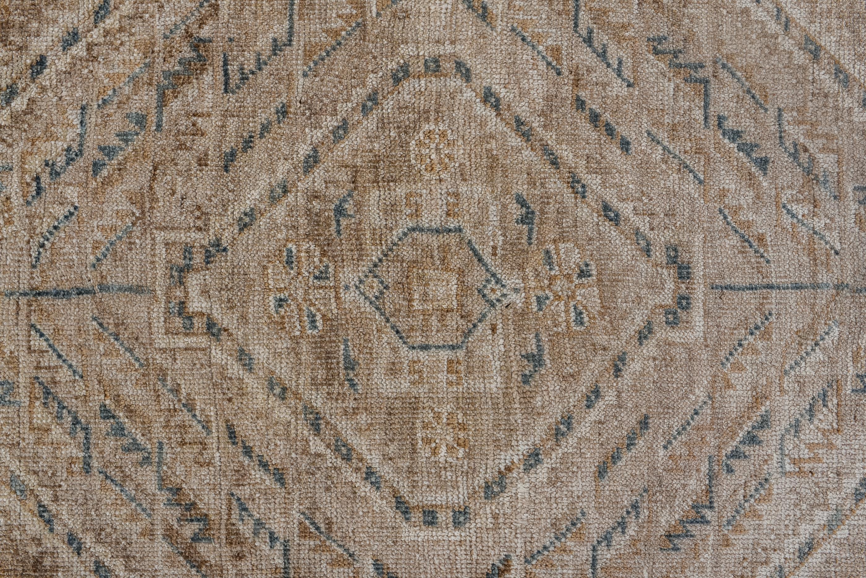 Hand-Knotted Antique Shiraz Rug Tribal Medallions 