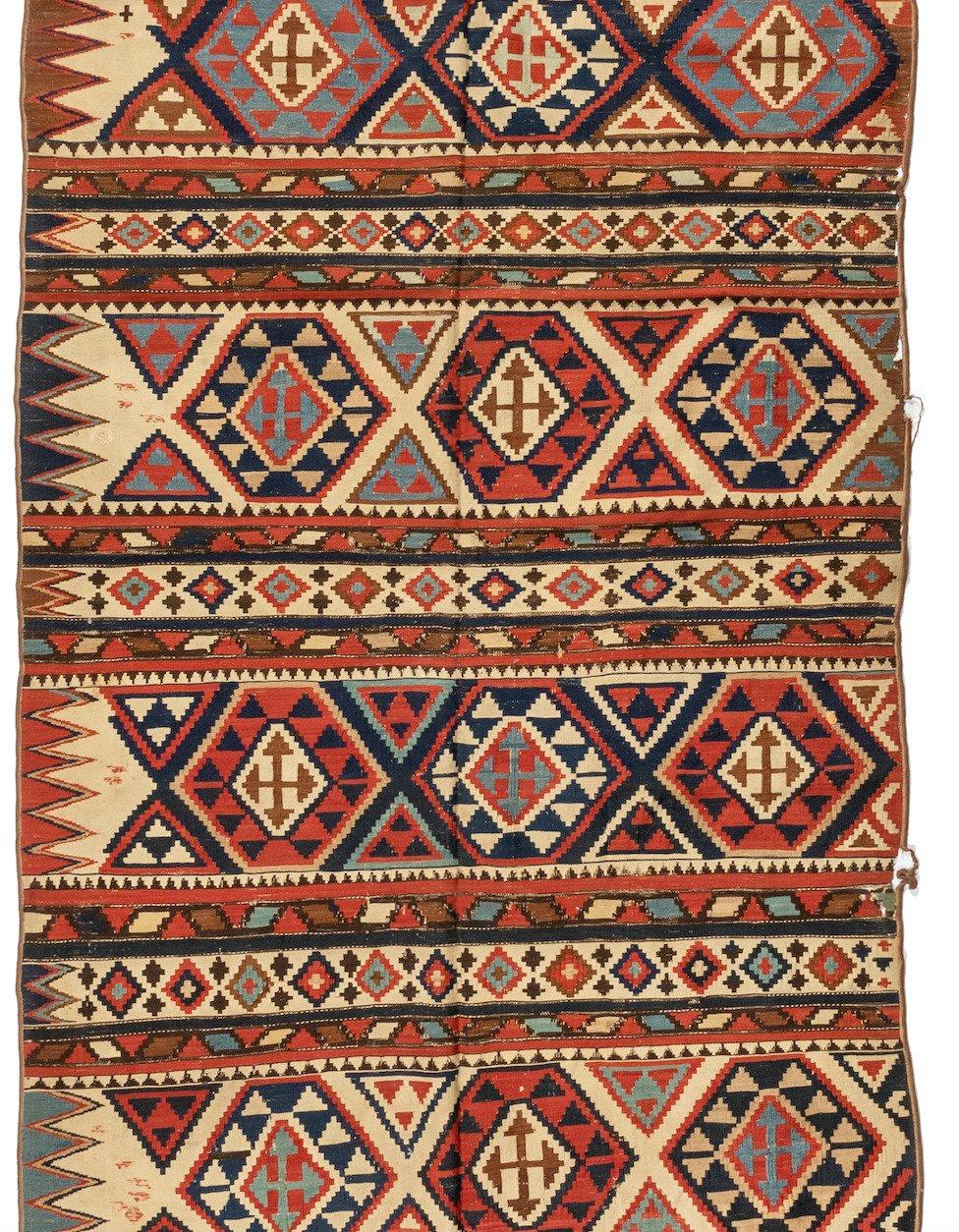 Kilim, a word of Turkish origin, denotes a pileless textile of many uses produced by one of several flat-weaving techniques that have a common or closely related heritage and are practiced in the geographical area that includes parts of Turkey