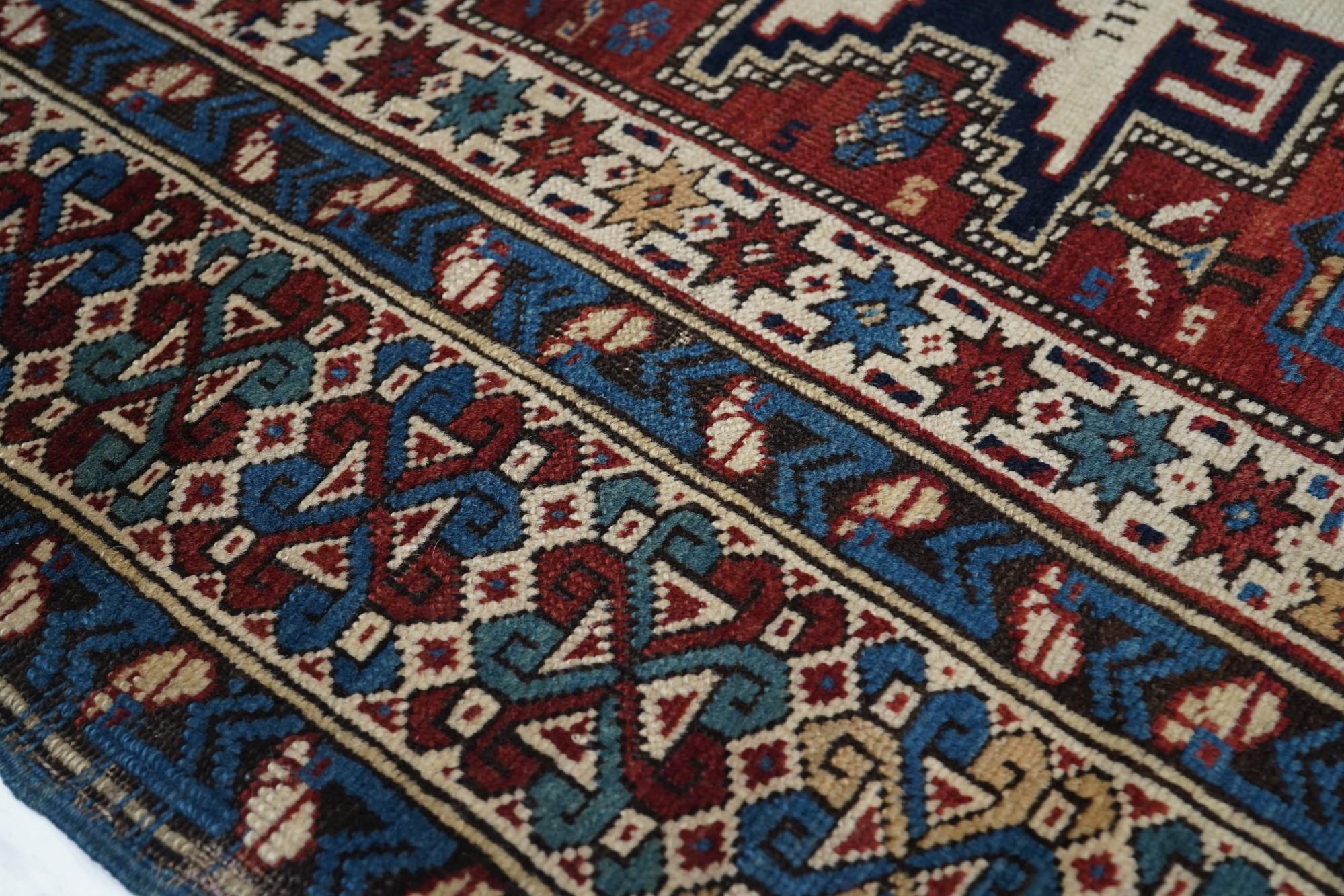 Late 19th Century Antique Shirvan Caucasian Rug For Sale
