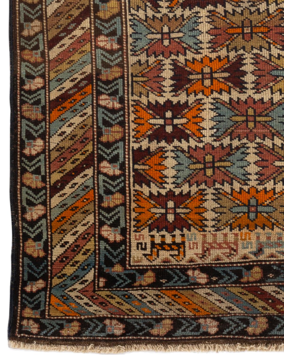 Antique Shirvan Caucasian Rug, circa 1900 3'6 x 5'7 In Good Condition For Sale In Secaucus, NJ