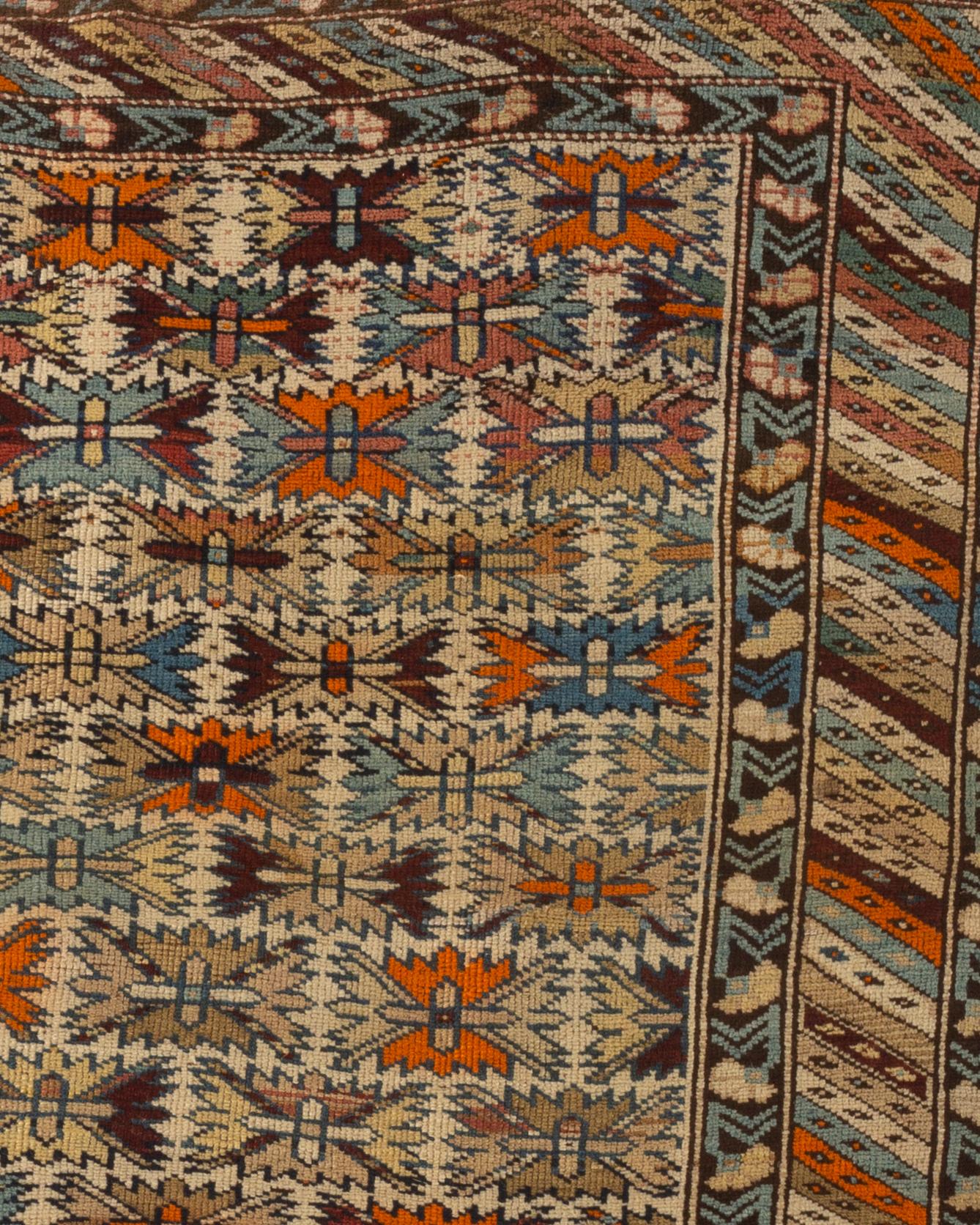 20th Century Antique Shirvan Caucasian Rug, circa 1900 3'6 x 5'7 For Sale