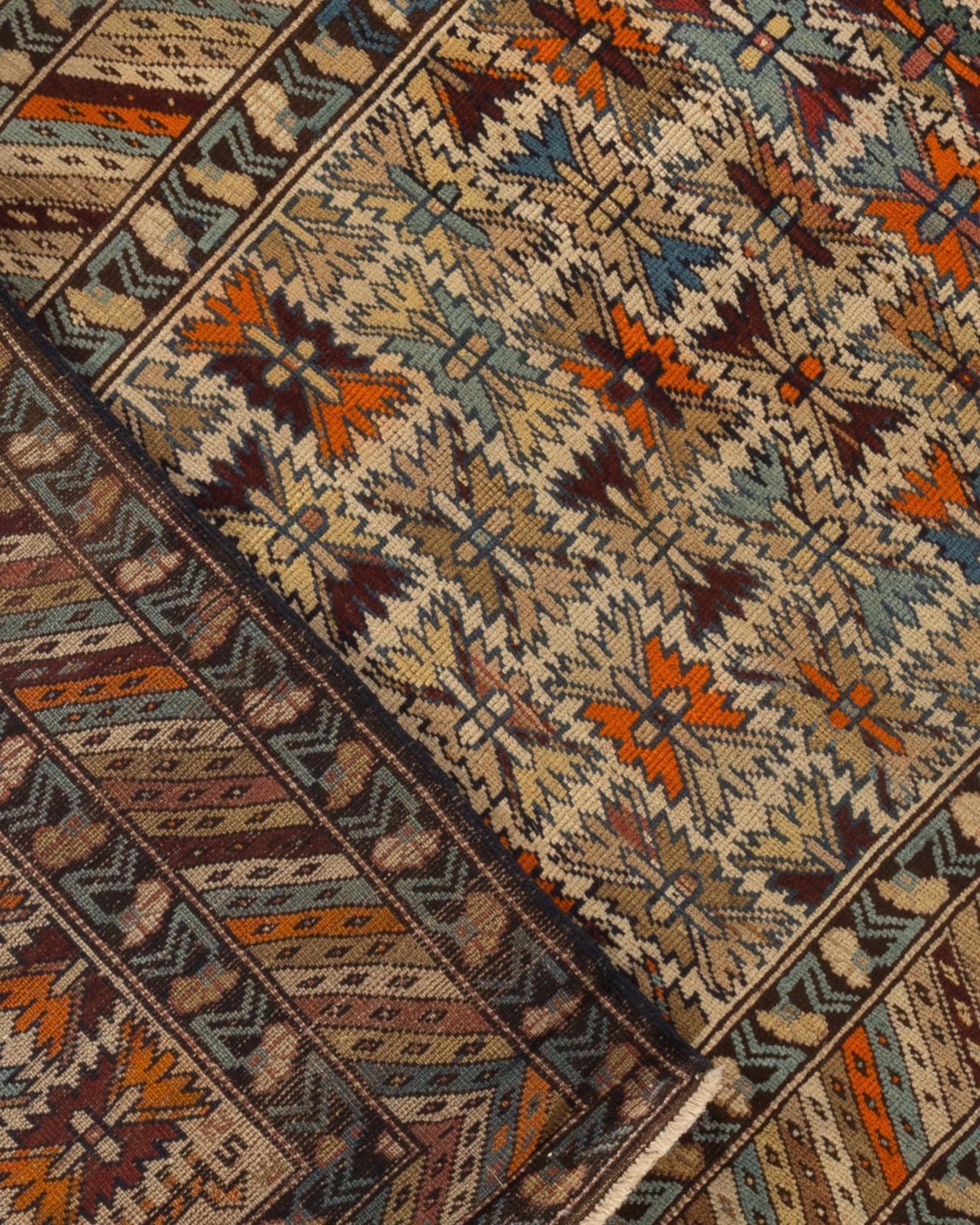 Wool Antique Shirvan Caucasian Rug, circa 1900 3'6 x 5'7 For Sale