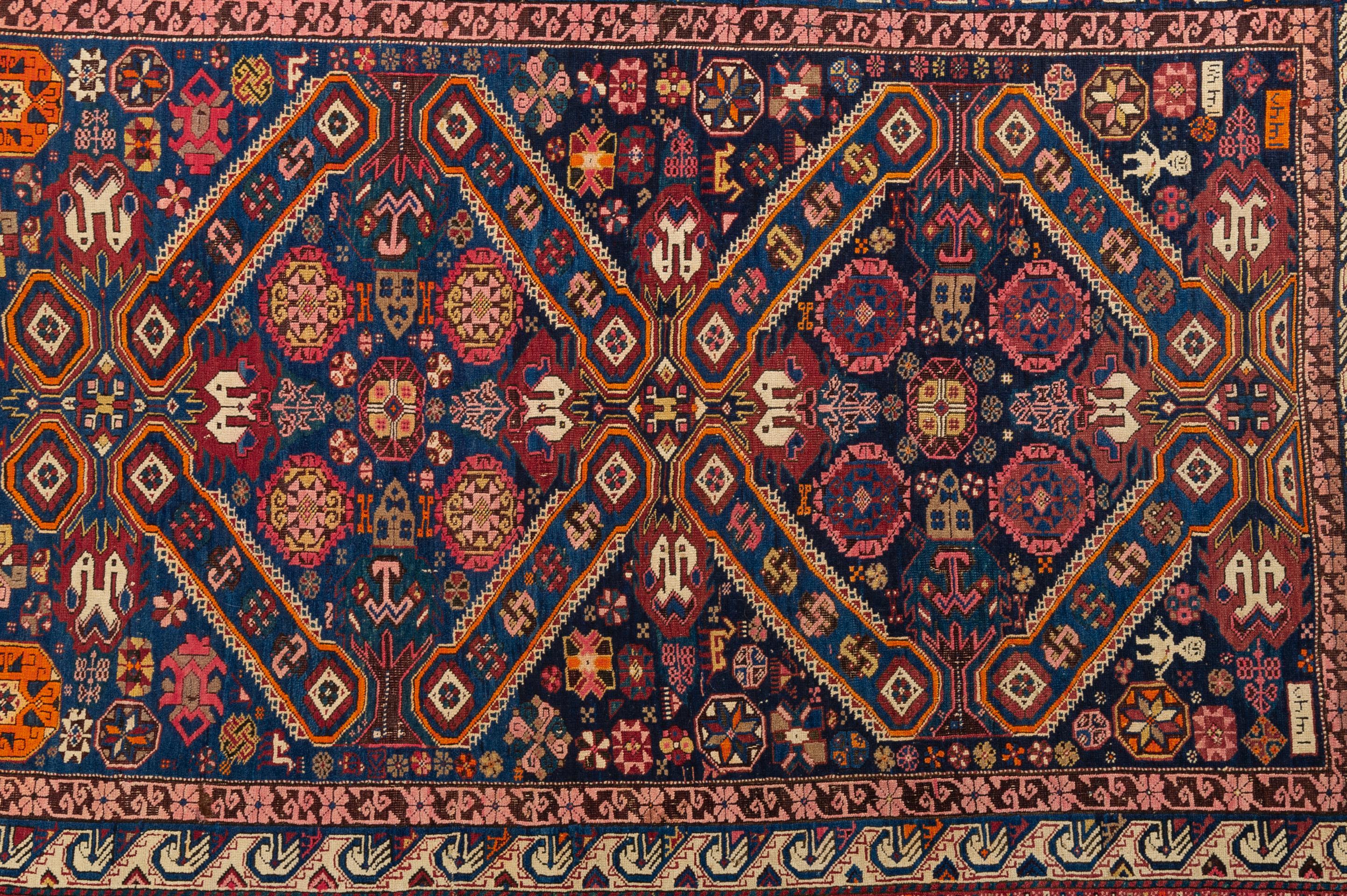 Hand-Knotted Antique SHIRVAN Dated Carpet For Sale