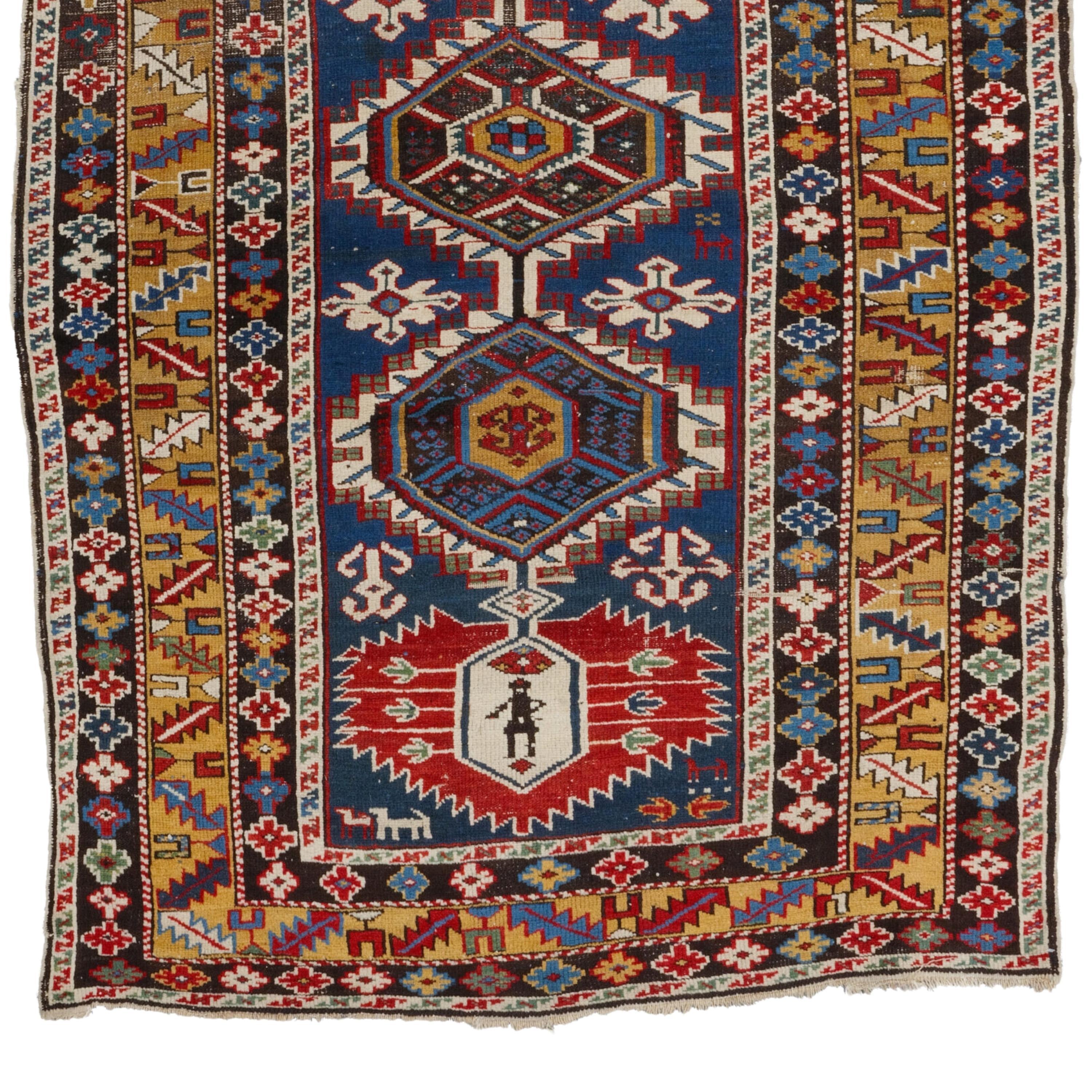 Middle of 19th Century Shirvan Karagashli Rug
Size 118 x 173 cm (46,45 x 68,11 In)

This small, stunningly beautiful and extraordinarly fine Shirvan of the so-called ‘Karagashli’ group is of the highest quality, both in material and in aesthetic