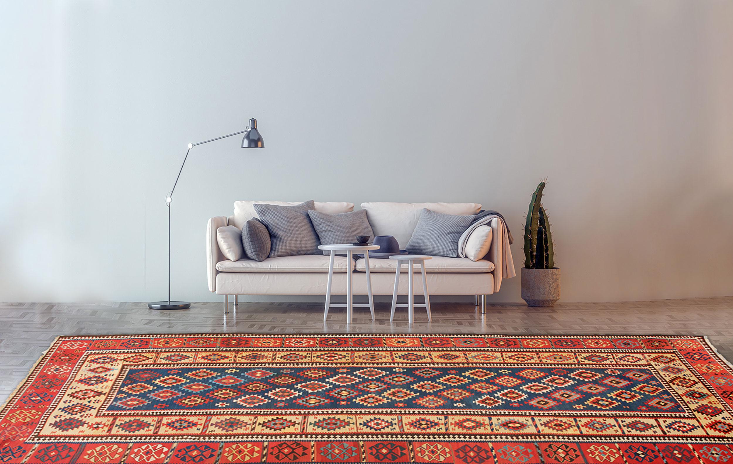 Caucasien Shirvan Kilim ancien 365 x 170 cm en vente
