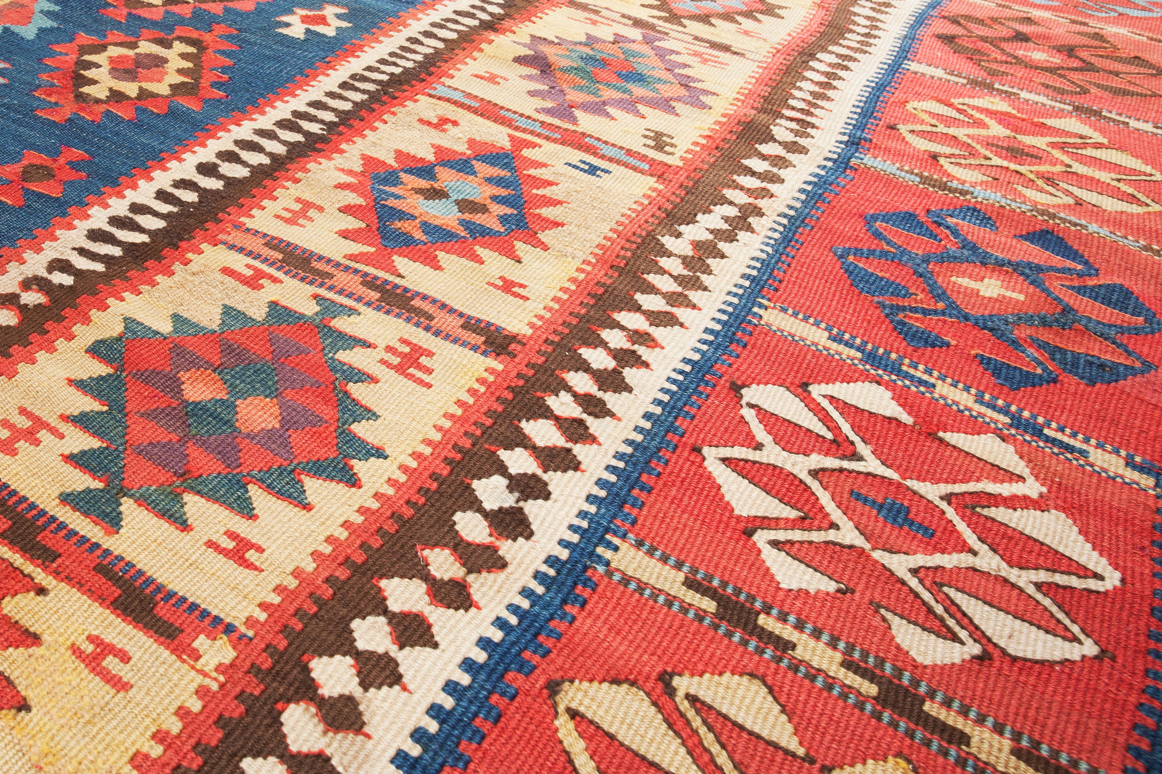 Tissage Shirvan Kilim ancien 365 x 170 cm en vente