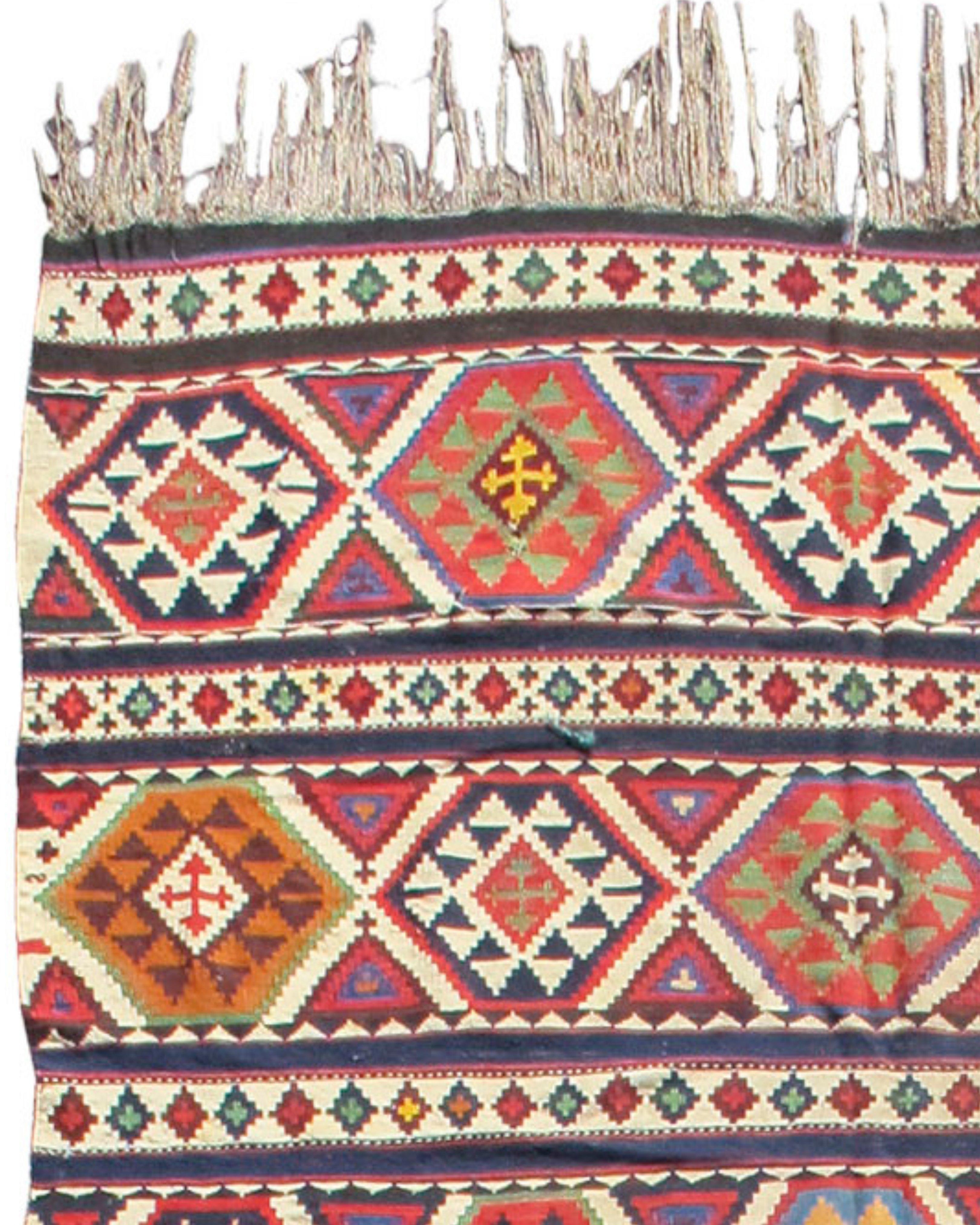 Caucasian Antique Shirvan Kilim Rug, Late 19th Century For Sale