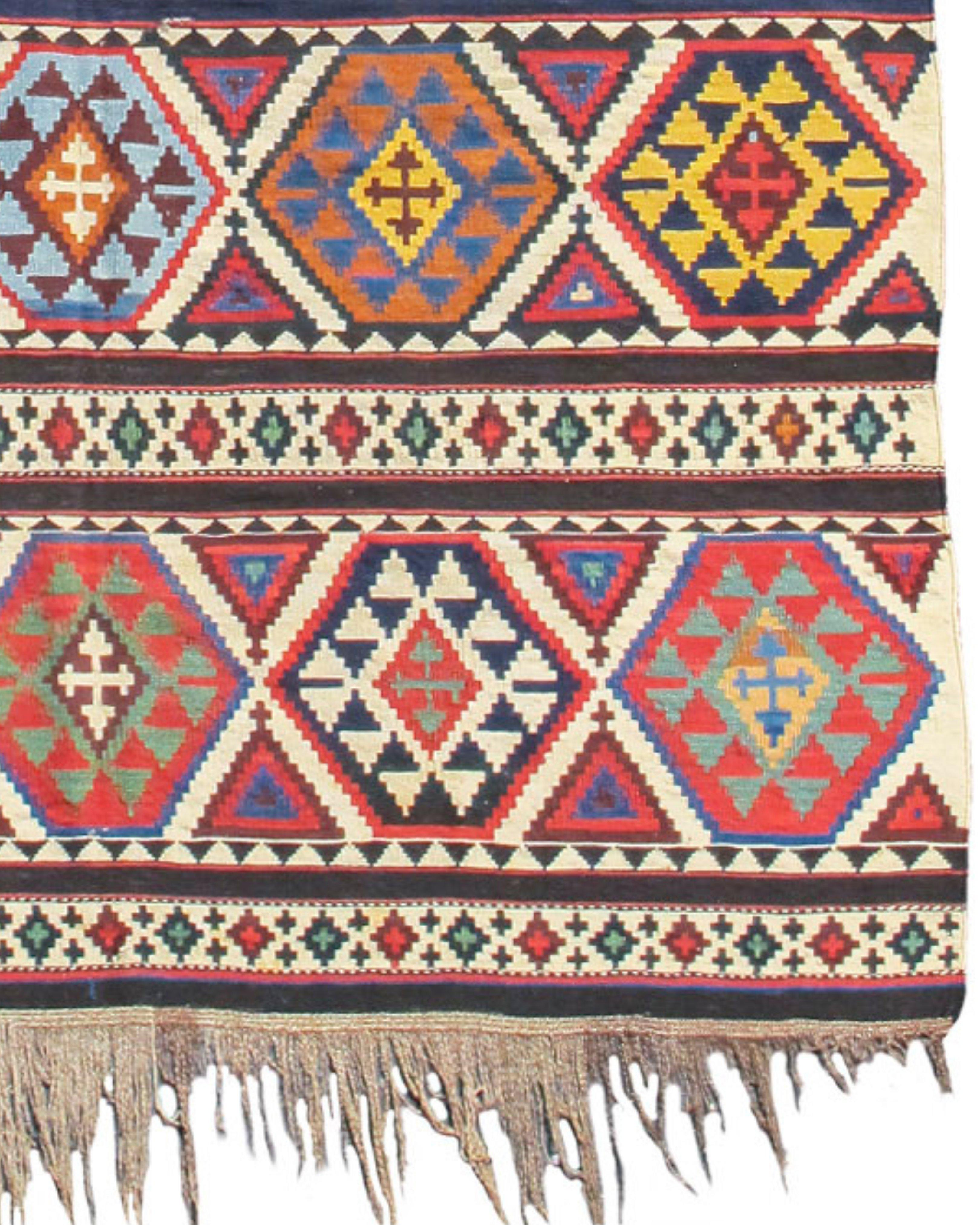 Antique Shirvan Kilim Rug, Late 19th Century In Good Condition For Sale In San Francisco, CA