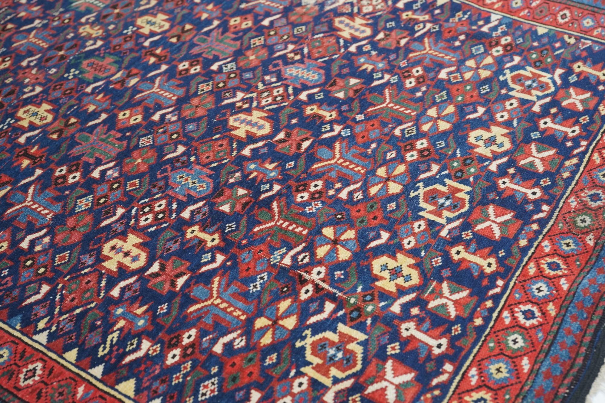 Early 20th Century Antique Shirvan-Kuba Rug 3'6'' x 5'5'' For Sale