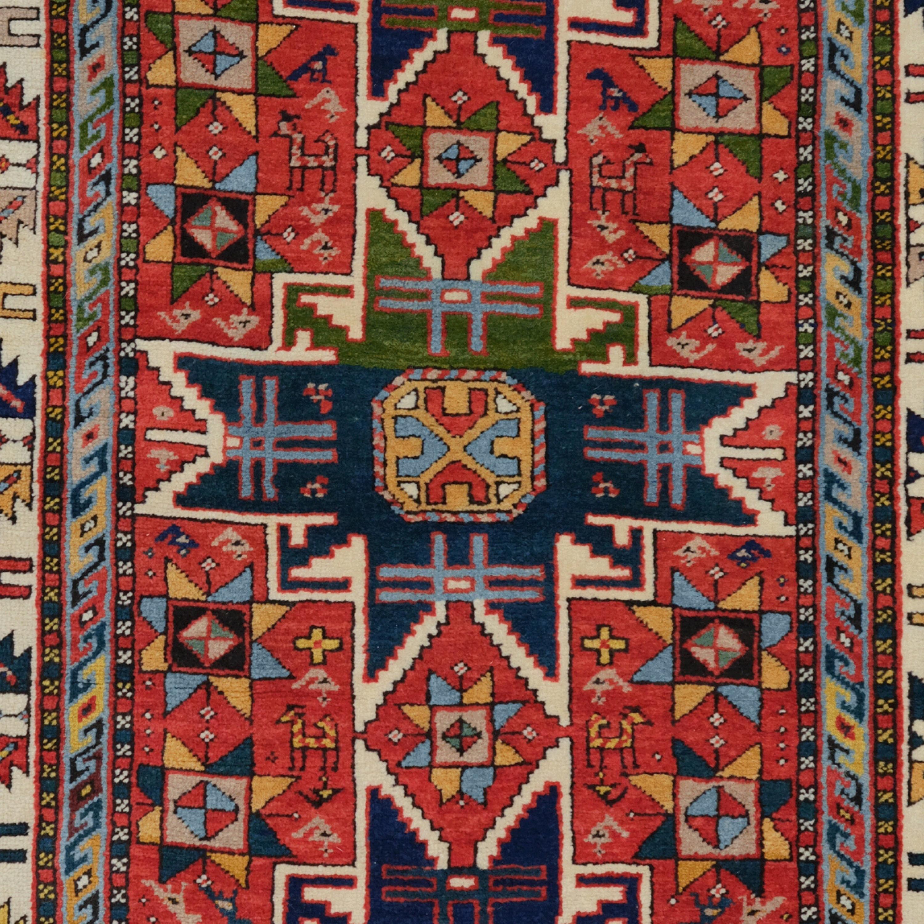 Caucasian Antique Shirvan Lezgi Rug - Mid-19th Century Shirvan Lezgi Rug, Antique Rug For Sale