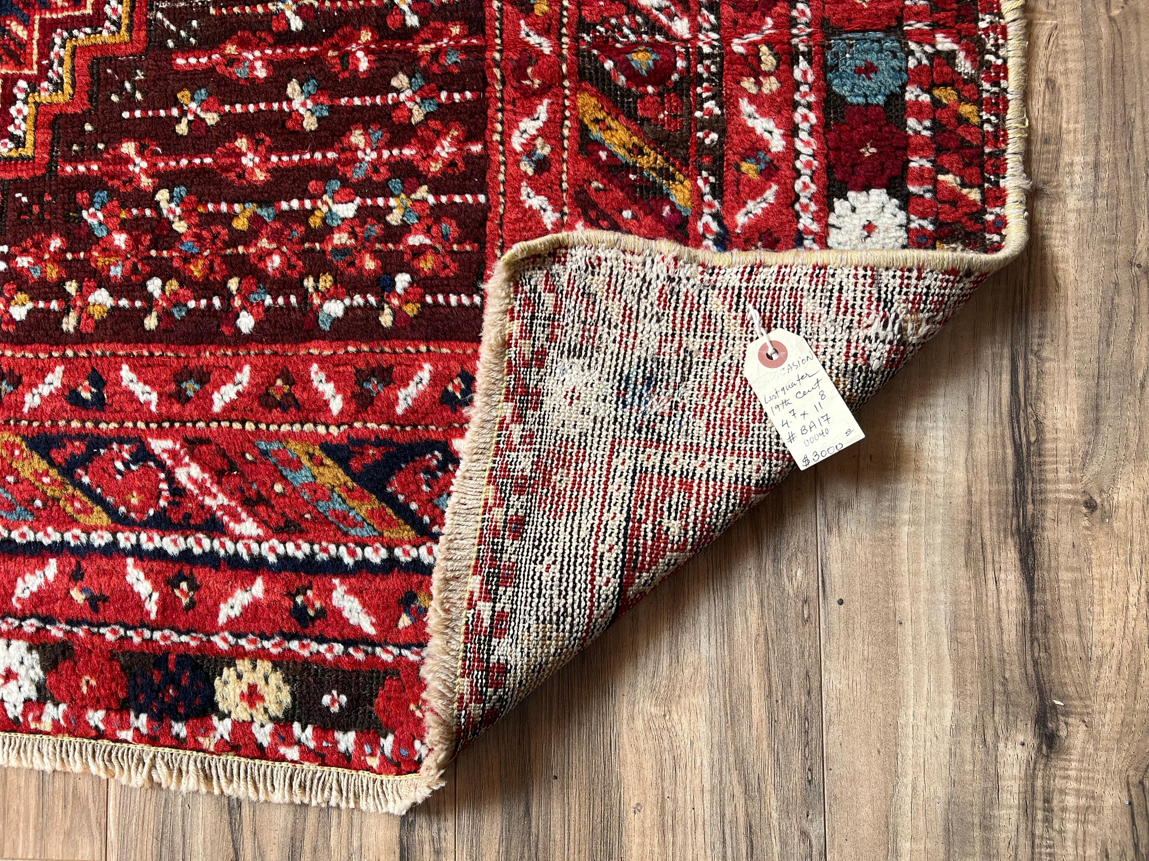 Antiker kaukasischer Teppich aus der Shirvan- oder Kuba-Region, ca. Spätes 19. Jahrhundert 4'7 x 11'8 (Wolle) im Angebot