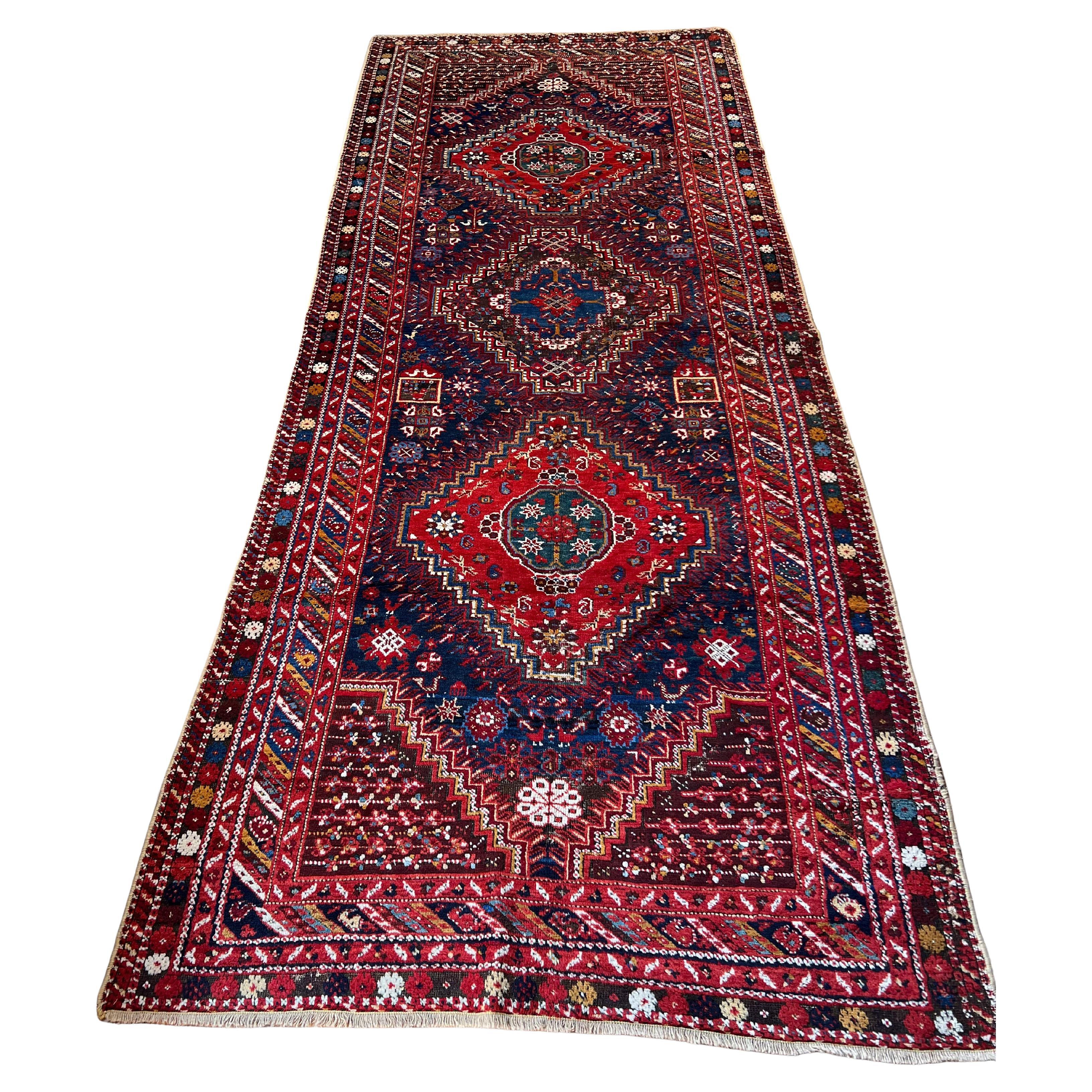 Tapis caucasien ancien Shirvan ou région Kuba-region c. Fin du 19e siècle 4'7 x 11'8