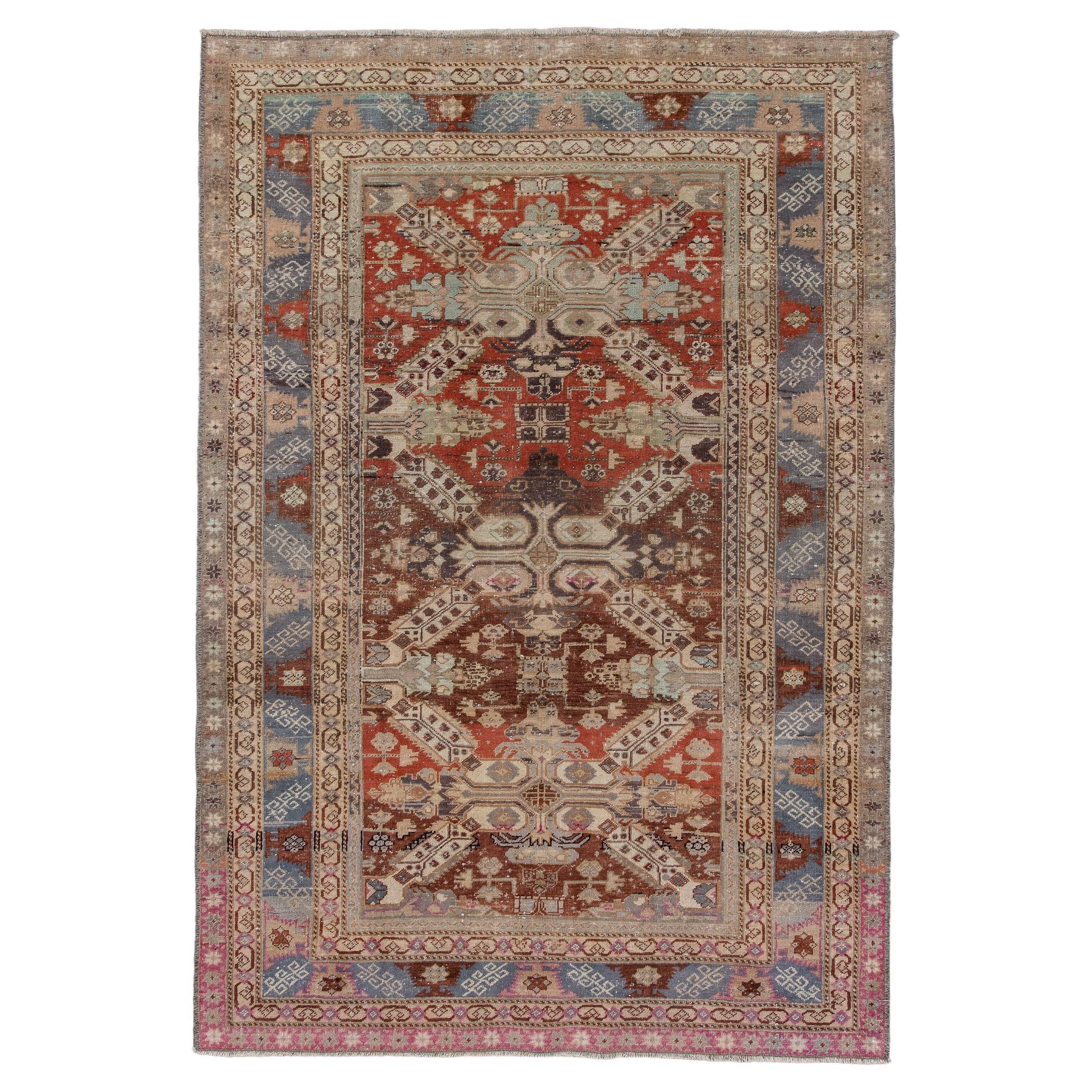 Kuba Rug Antique Shirvan or Kuba Rug, with Red Field and Blue Border For Sale at ...