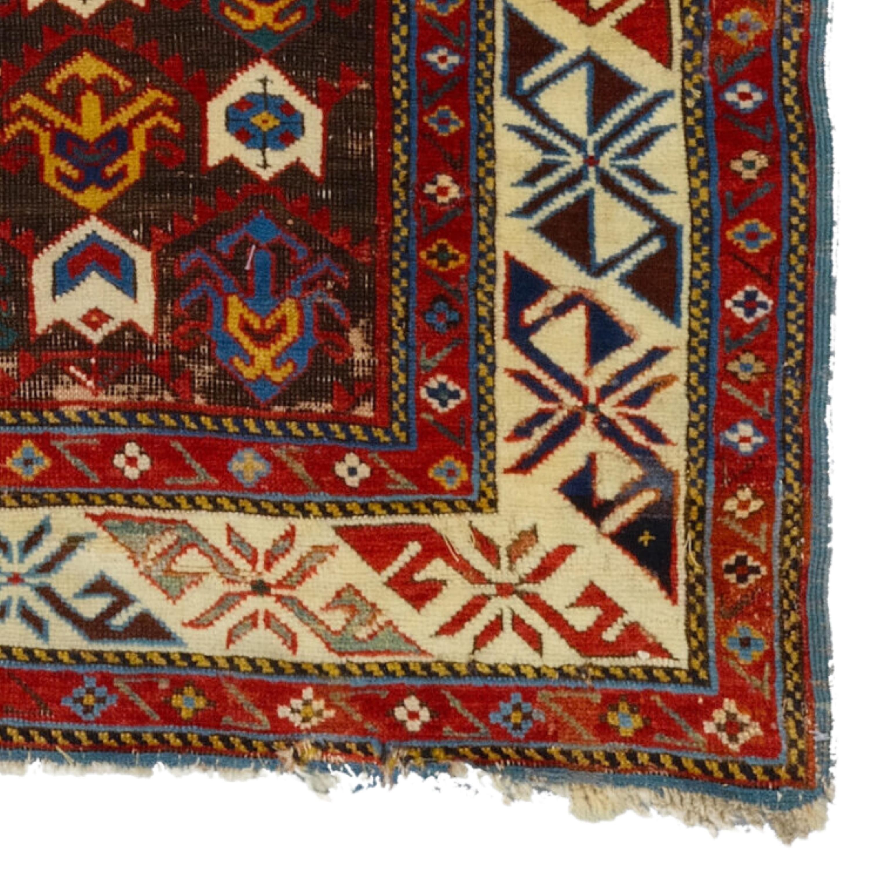 Antique Shirvan Prayer Rug - 19th Century Caucasian Prayer Shirvan Rug For Sale 1