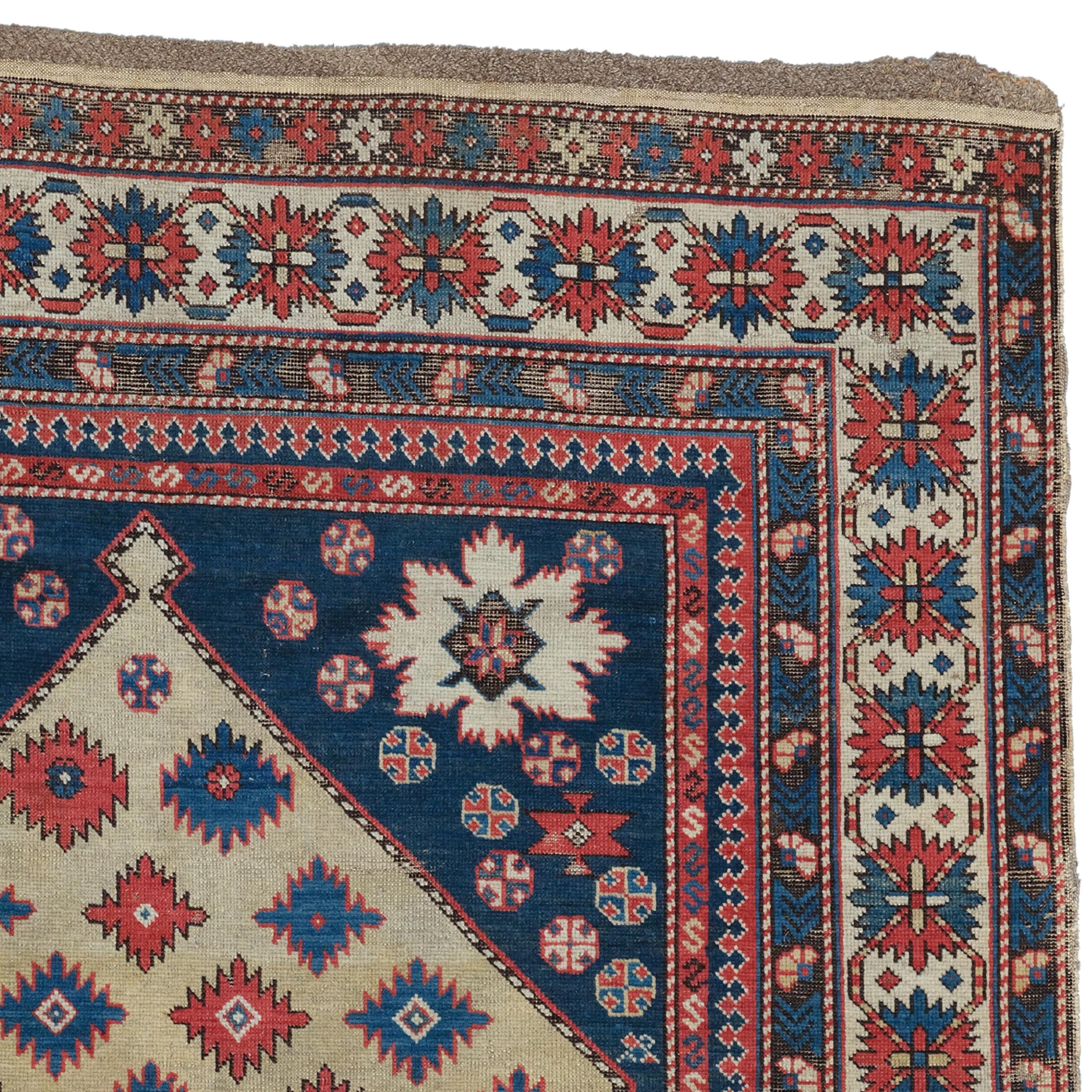 Antique Shirvan Prayer Rug - Circa 1870, Antique Rug, Caucasus Rug In Good Condition For Sale In Sultanahmet, 34