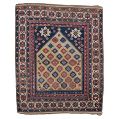 Tapis de prière Shirvan ancien, vers 1870, tapis ancien du Caucase