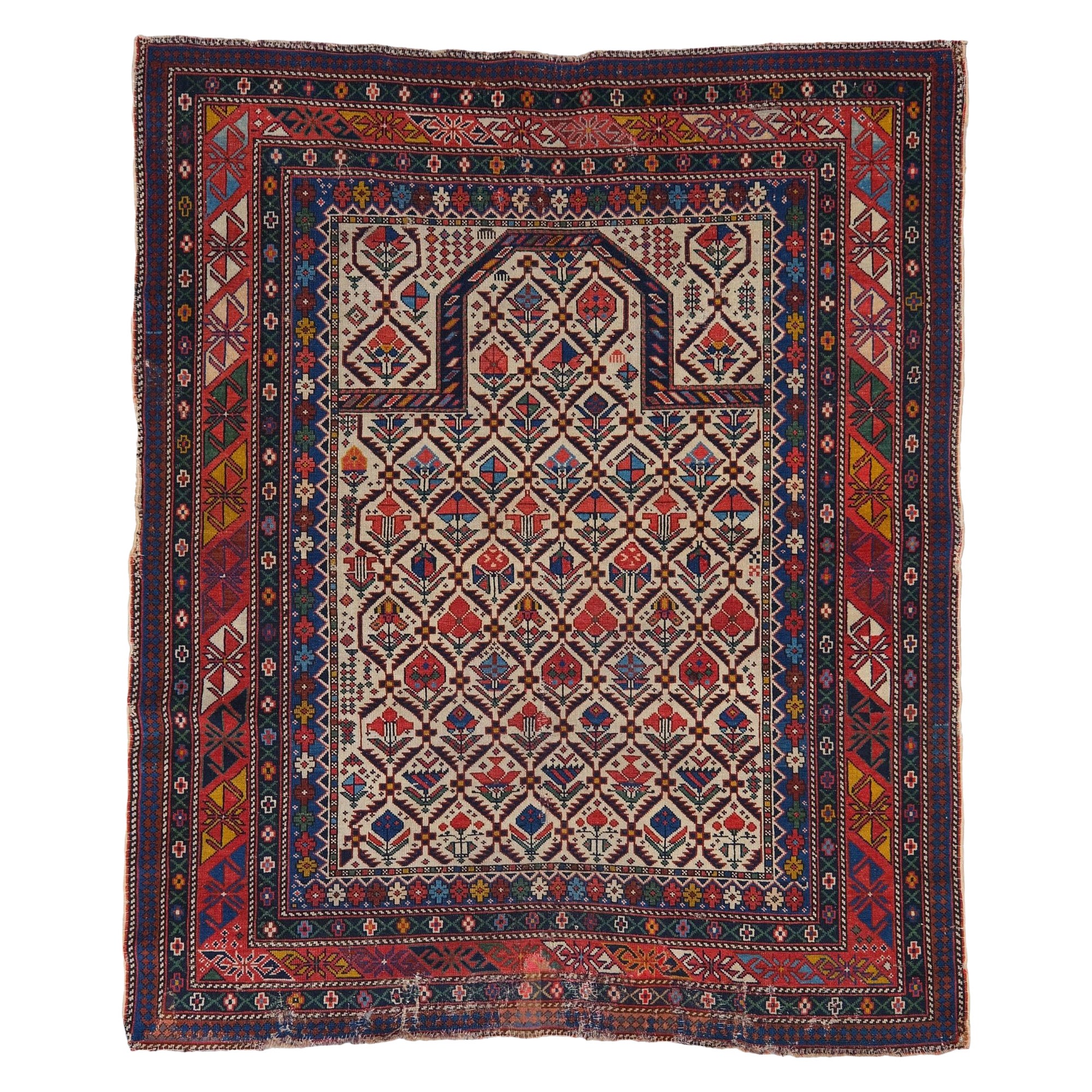 Antique Shirvan Prayer Rug - Late 19th Century