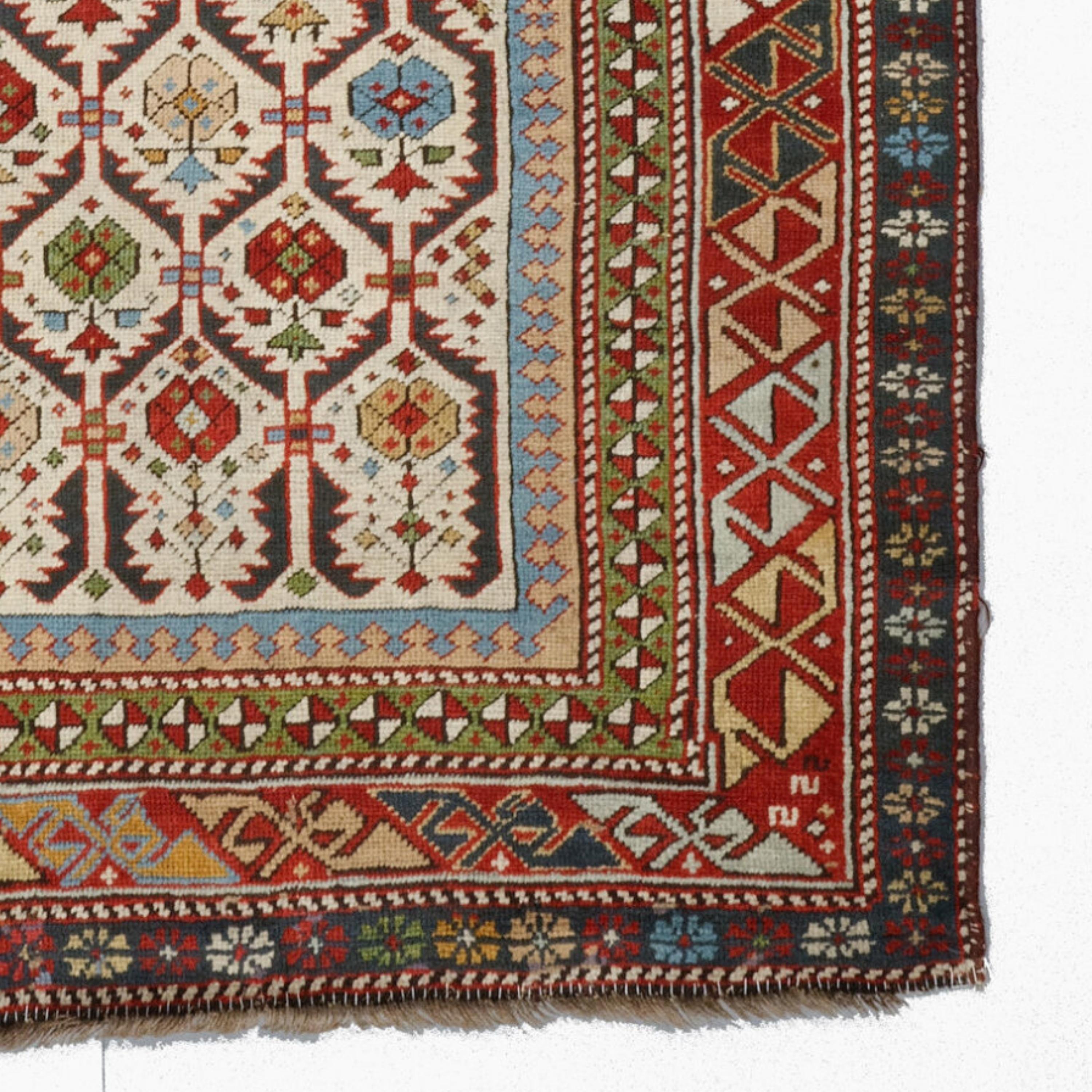 Wool Antique Shirvan Prayer Rug - Late Of The 19th Century Prayer Shirvan Rug For Sale