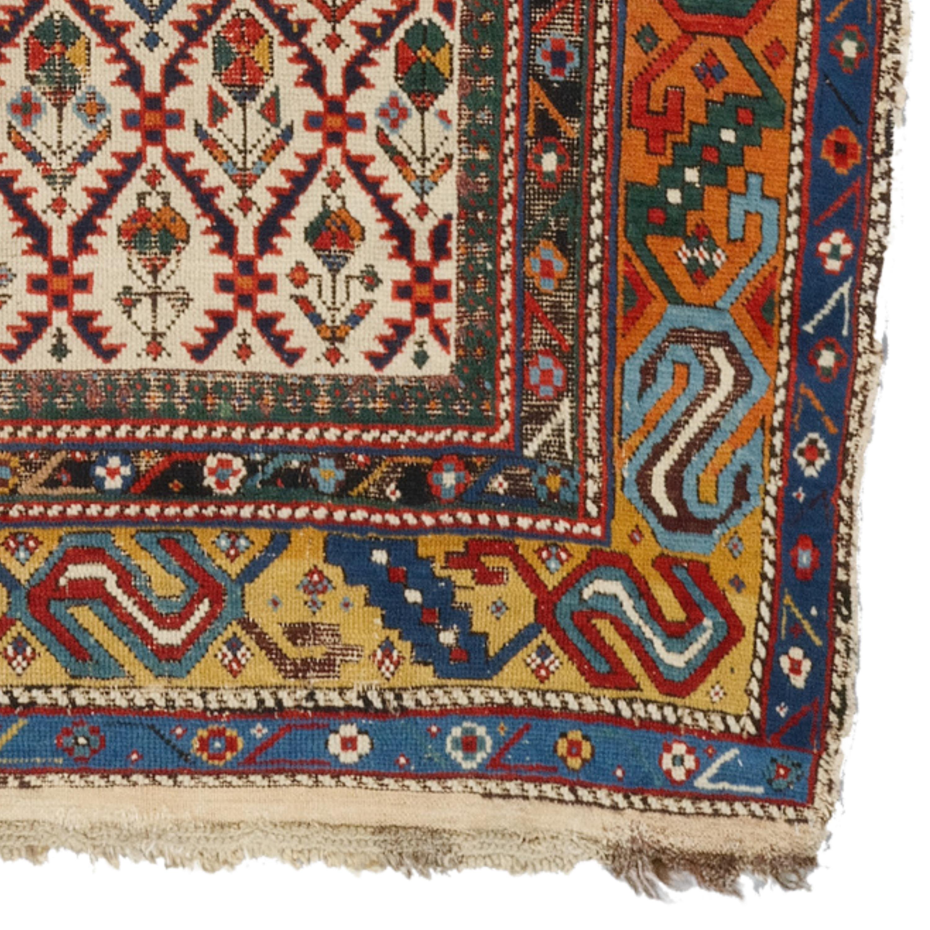 Wool Antique Shirvan Prayer Rug - Late of the 19th Century Shirvan Rug, Antique Rug For Sale