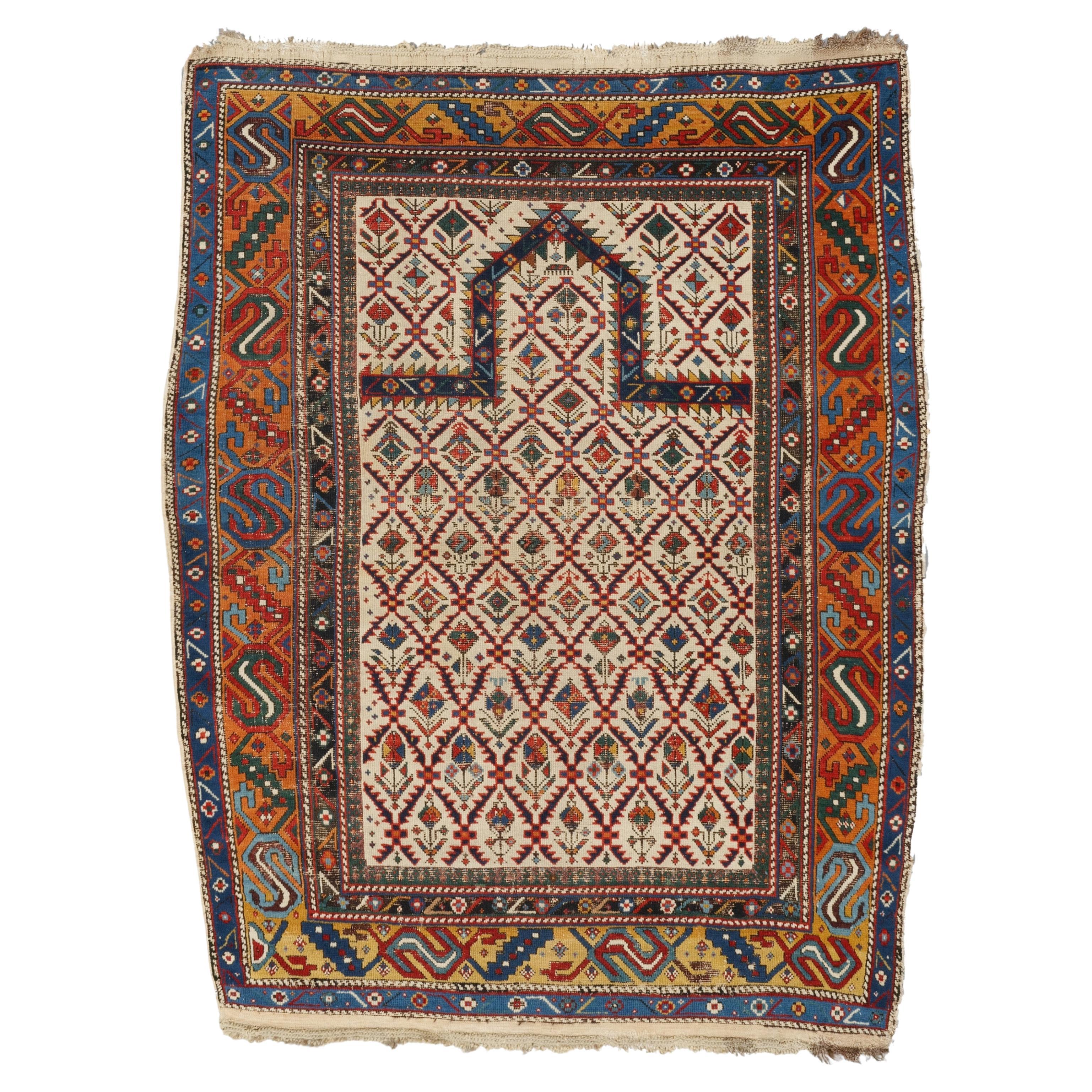 Antique Shirvan Prayer Rug - Late of the 19th Century Shirvan Rug, Antique Rug