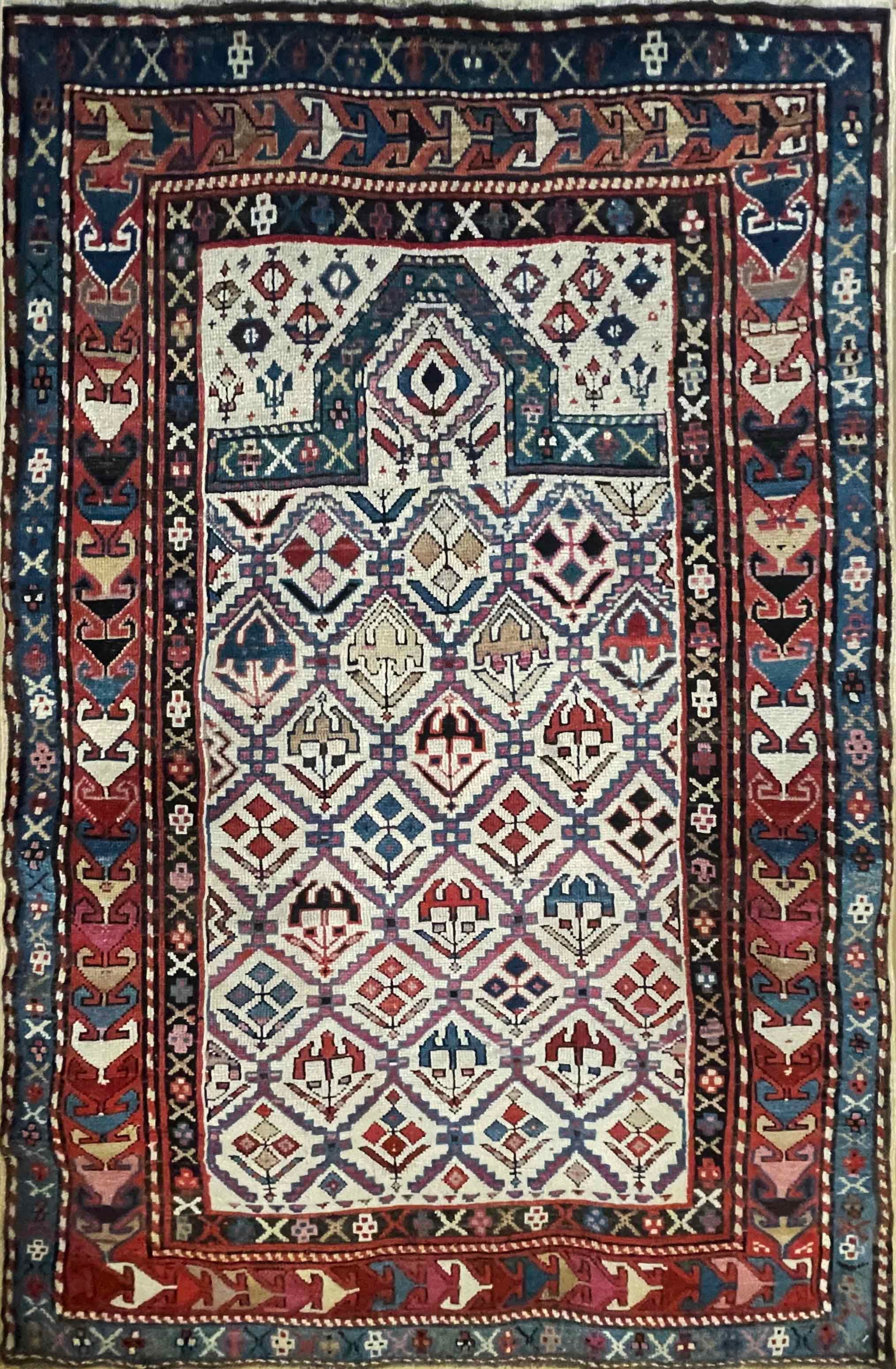 Antique Shirvan Prayer Rug, Northeast Caucasus For Sale