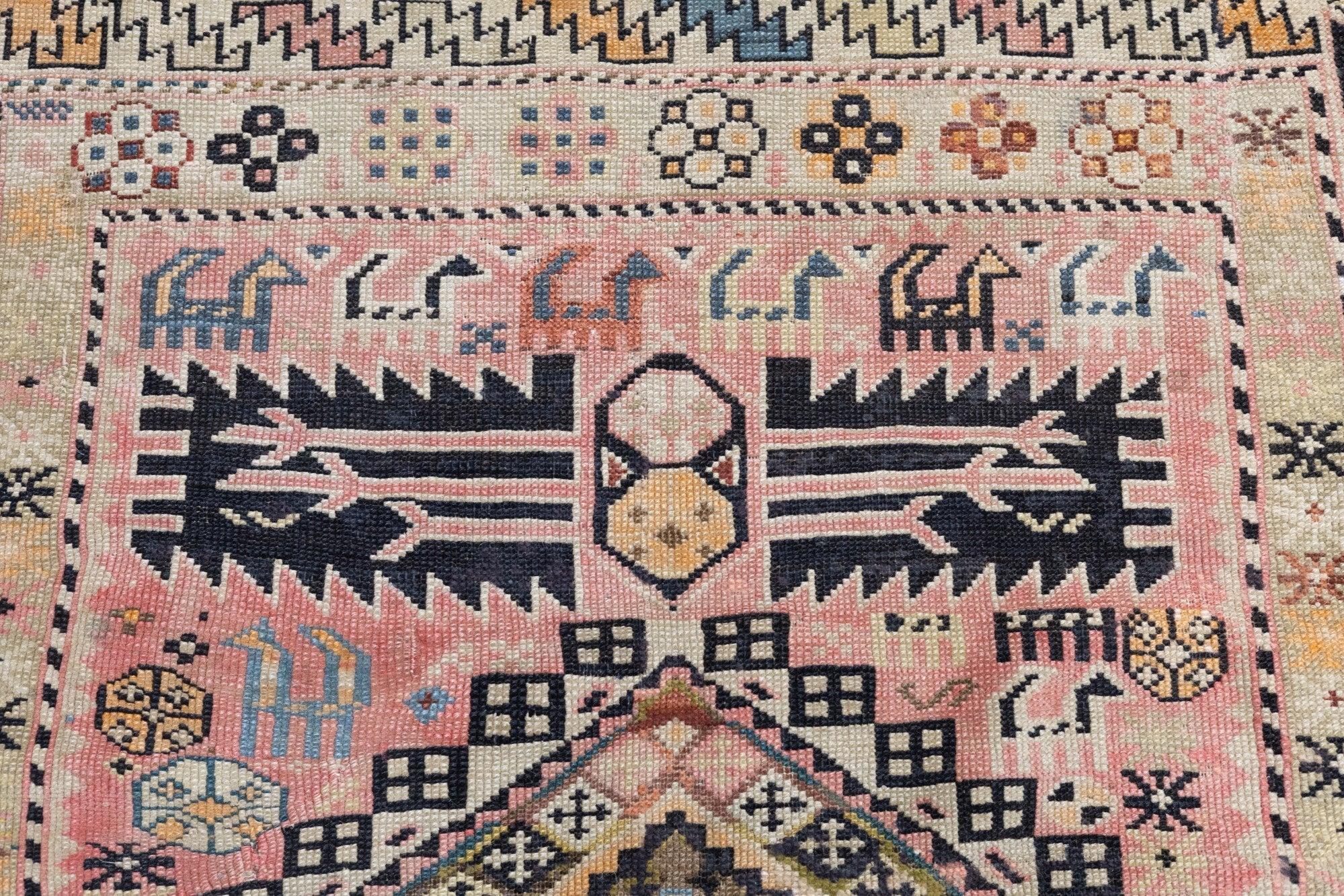 Caucasien Tapis Shirvan ancien 2'11'' x 4'9'' en vente