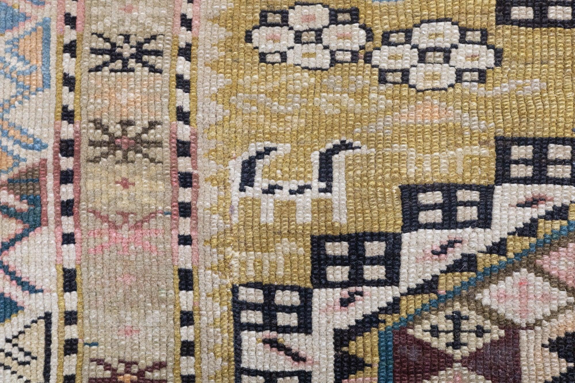 Noué à la main Tapis Shirvan ancien 2'11'' x 4'9'' en vente