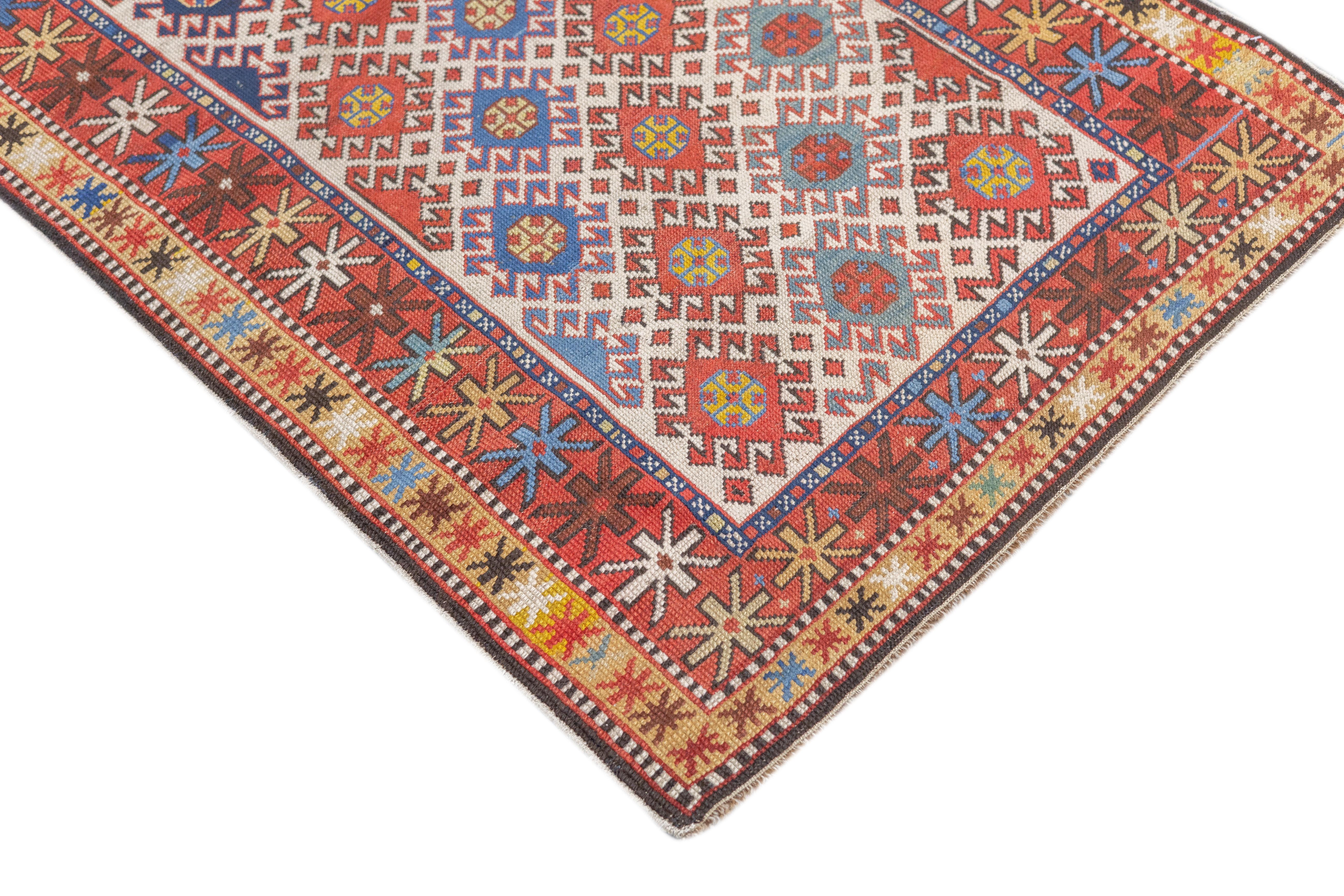 Antique Shirvan Rug 2'8'' x 4'9'' (Kaukasisch) im Angebot