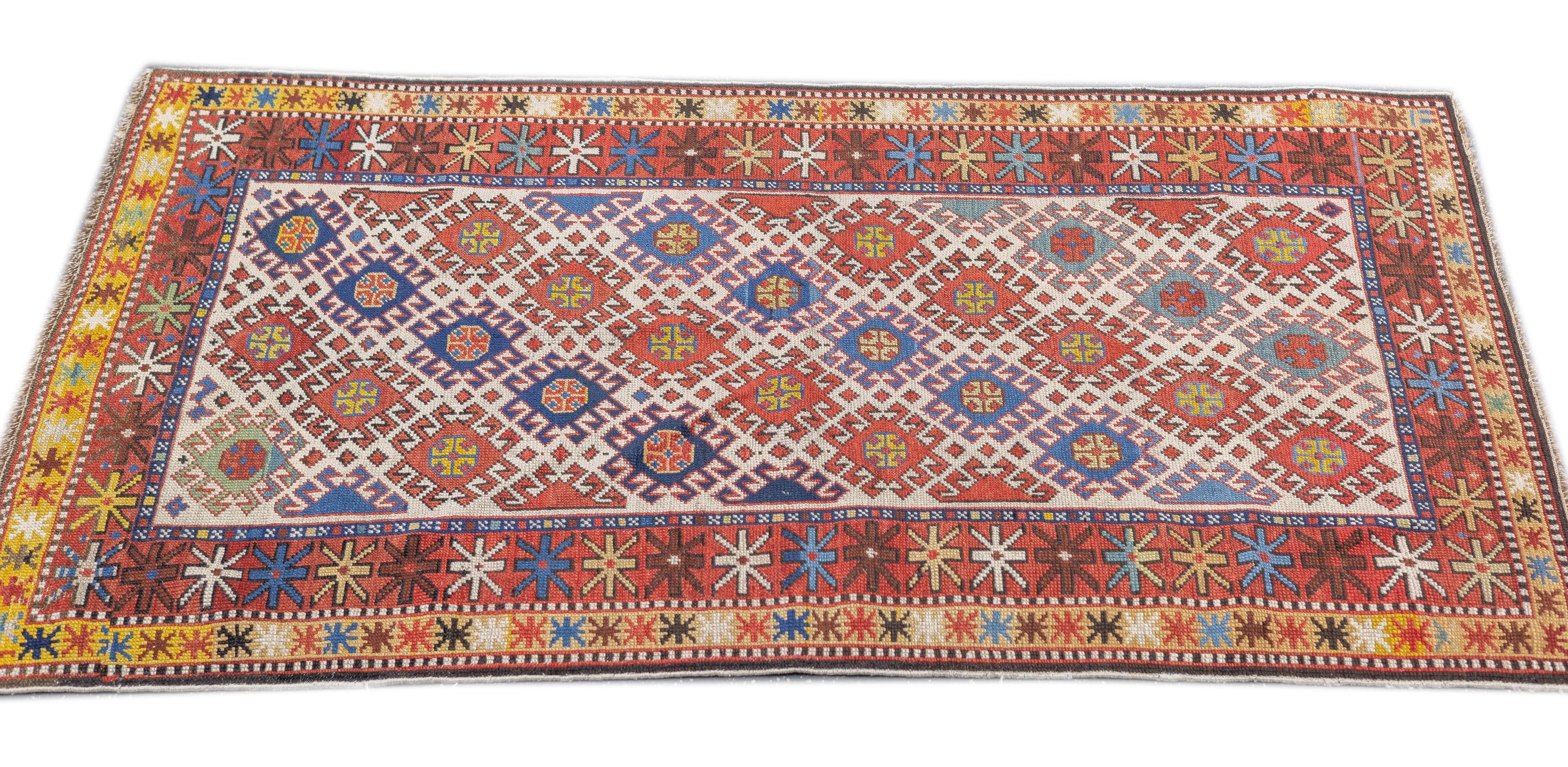 Antique Shirvan Rug 2'8'' x 4'9'' im Zustand „Gut“ im Angebot in New York, NY