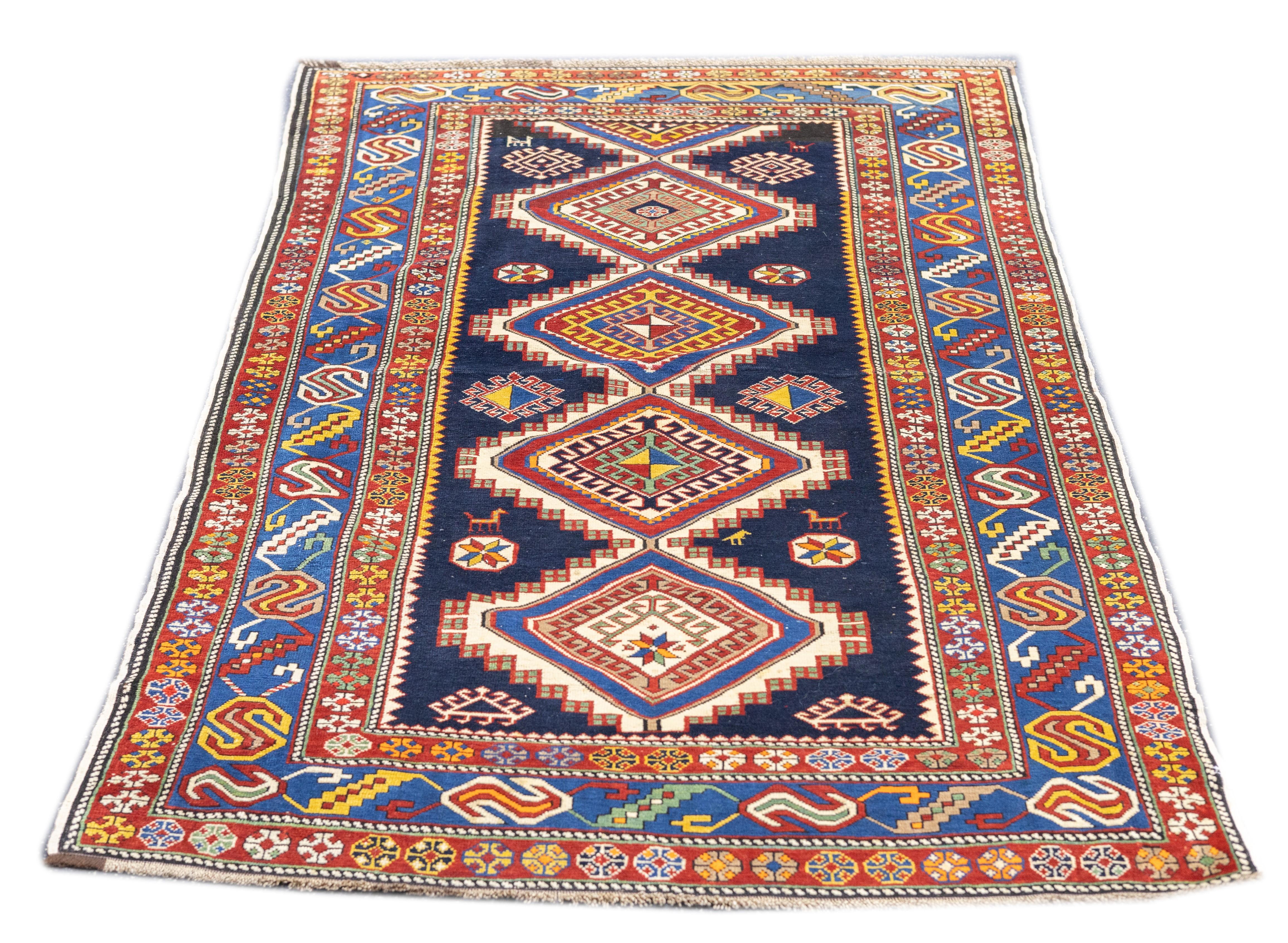 Antiker Shirvan-Teppich 3'11'' x 6'3'' im Angebot 2