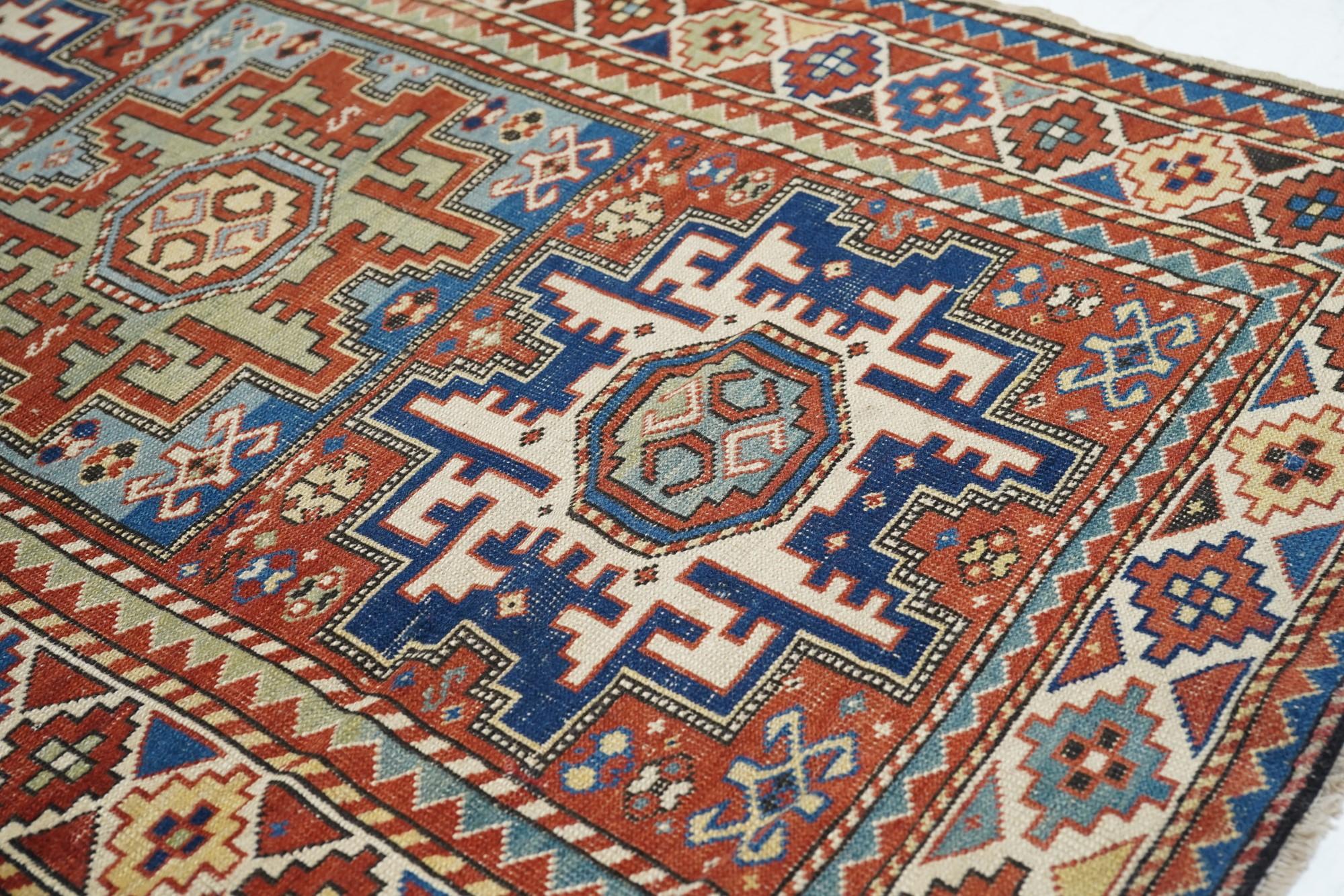 Early 20th Century Antique Shirvan Rug For Sale