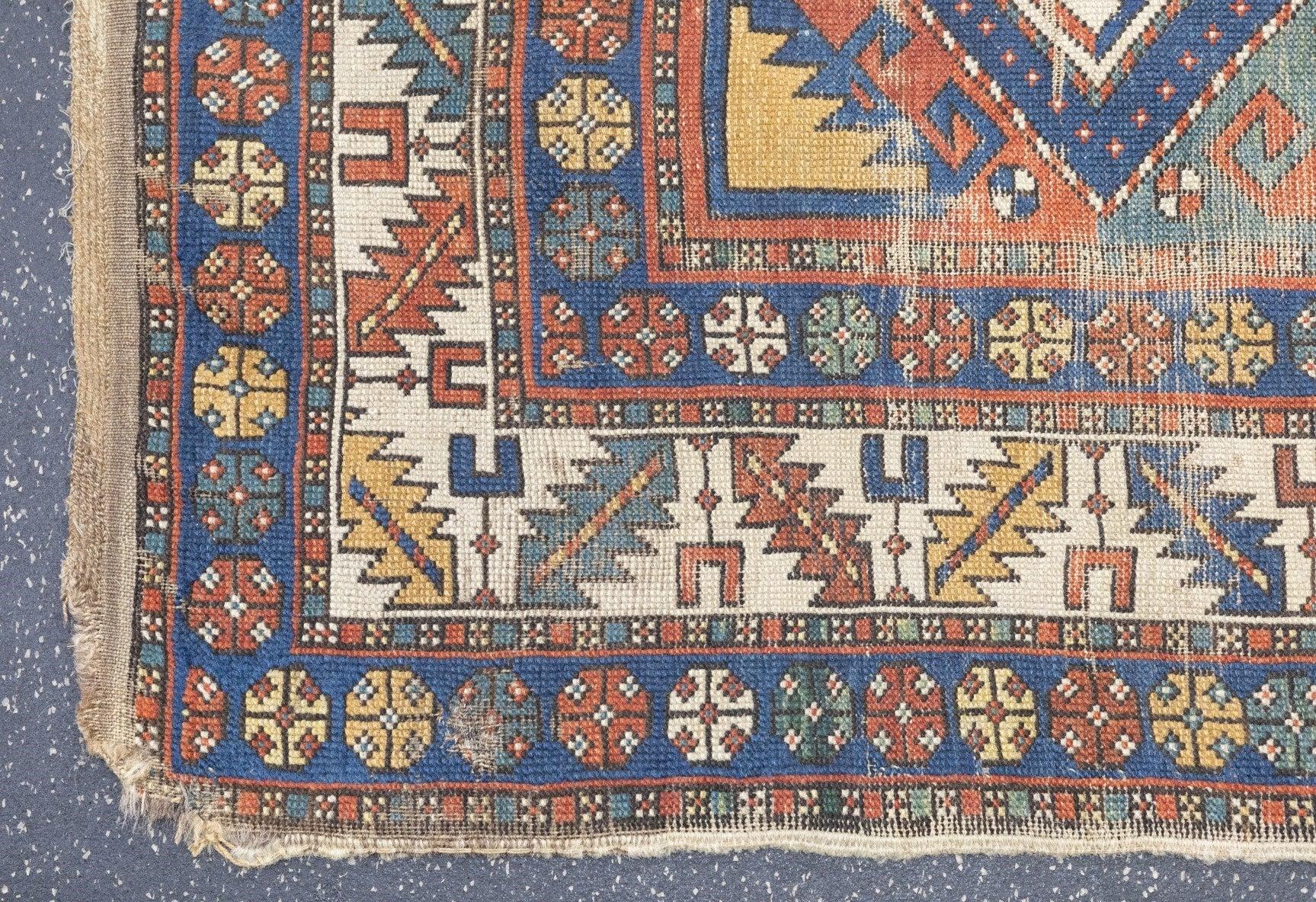 Antique Shirvan Rug 3'7'' x 6'8'' For Sale 4