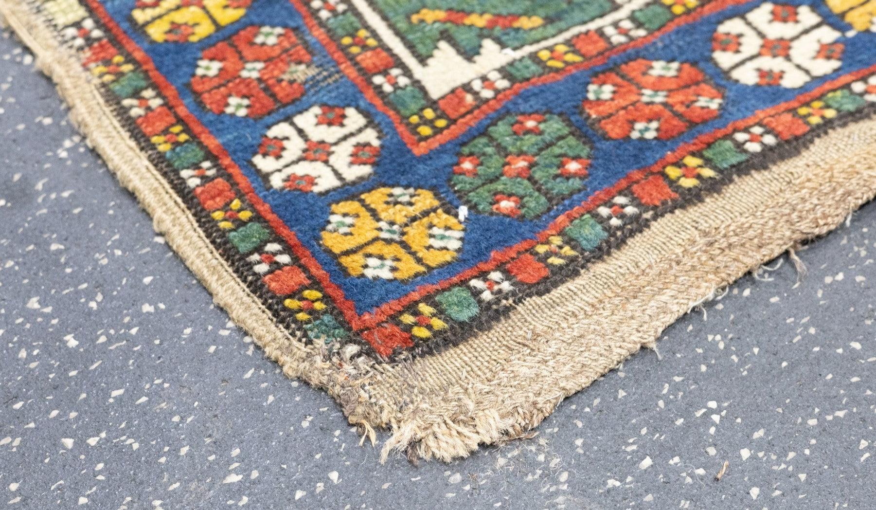 Caucasian Antique Shirvan Rug 3'7'' x 6'8'' For Sale