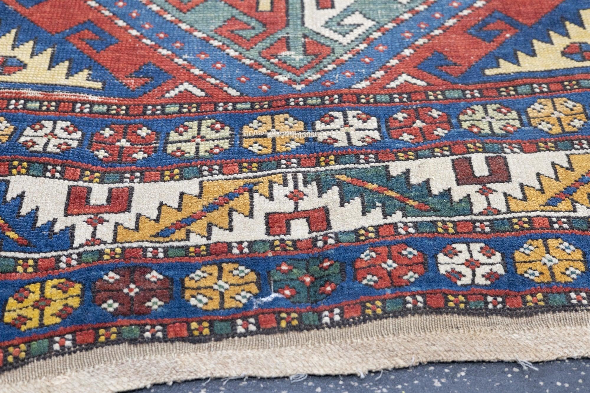 Antique Shirvan Rug 3'7'' x 6'8'' In Good Condition For Sale In New York, NY