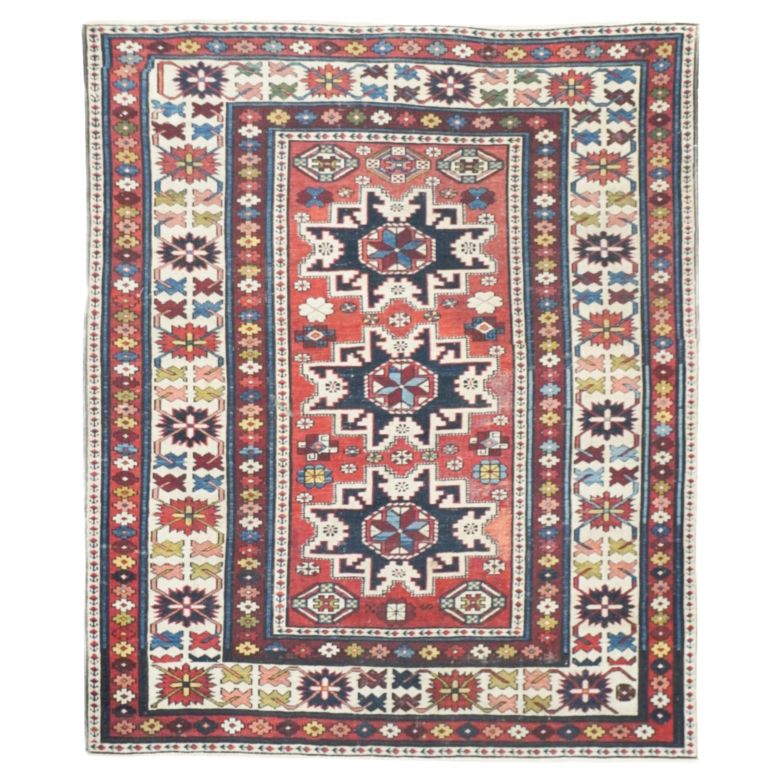 Antique Shirvan Rug 3'8'' x 4'6''